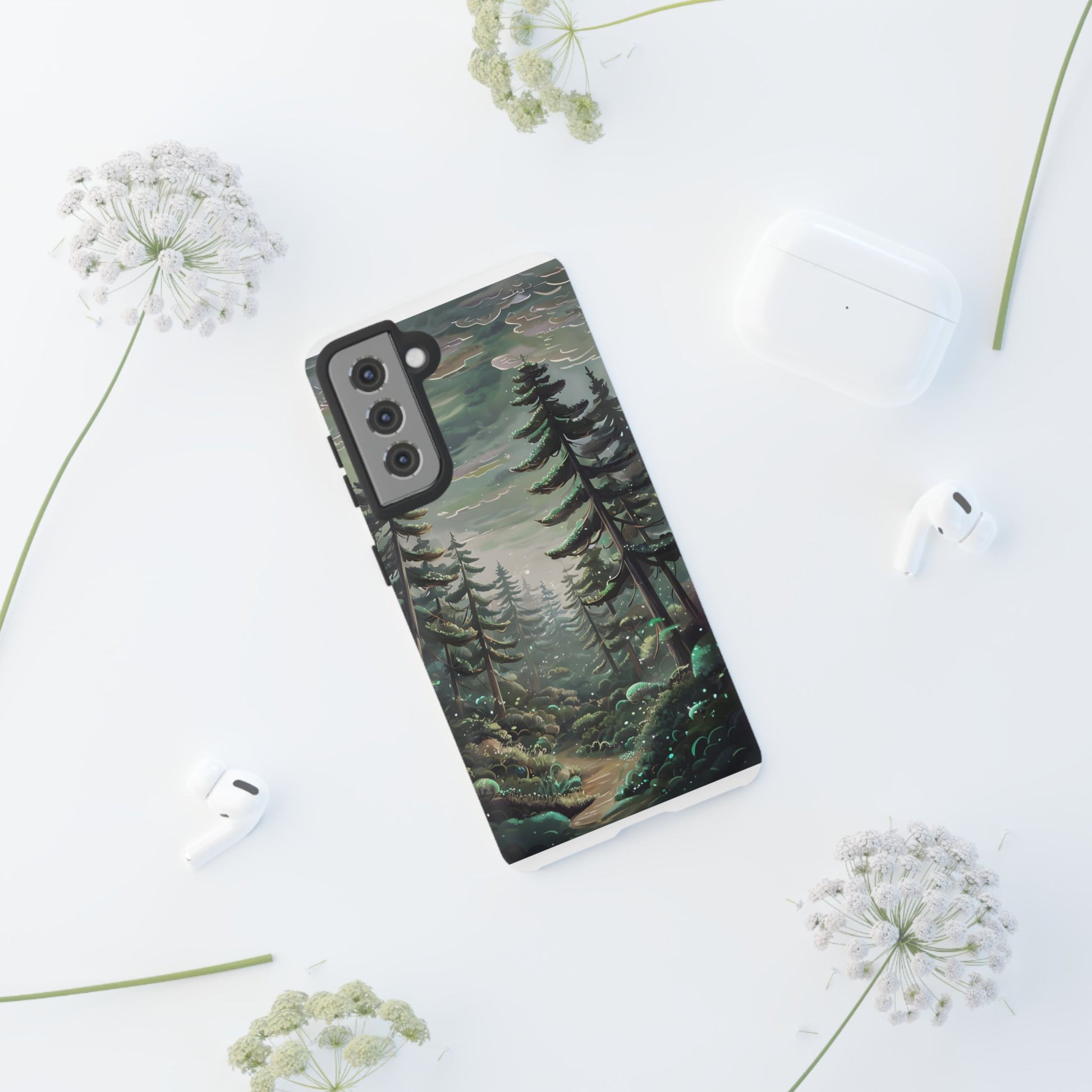 Phone Case, Whimsical Anime Forest Illustration Brimming With Enchantment, Tough Protective Cover, Unique Gift, Trendy
