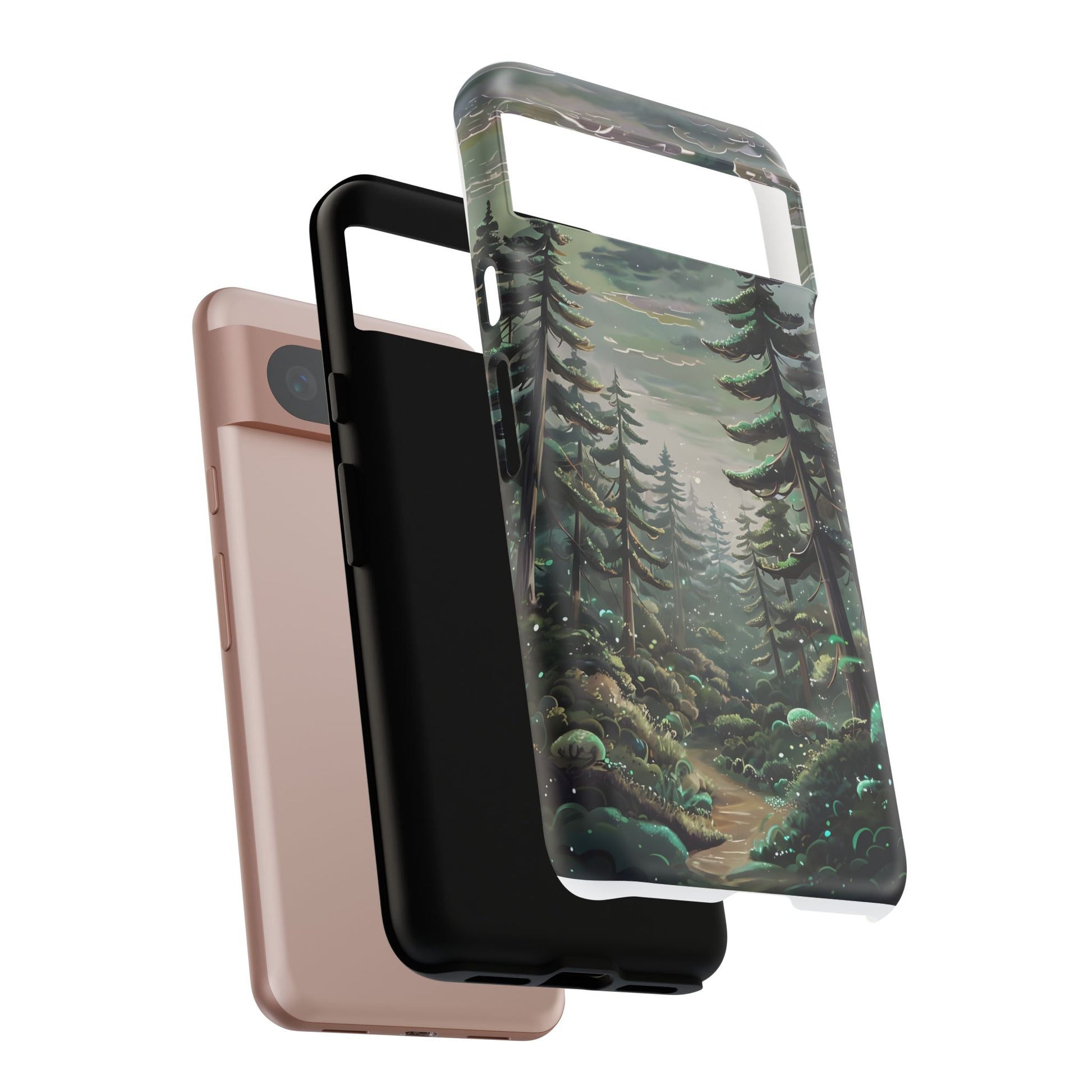 Phone Case, Whimsical Anime Forest Illustration Brimming With Enchantment, Tough Protective Cover, Unique Gift, Trendy