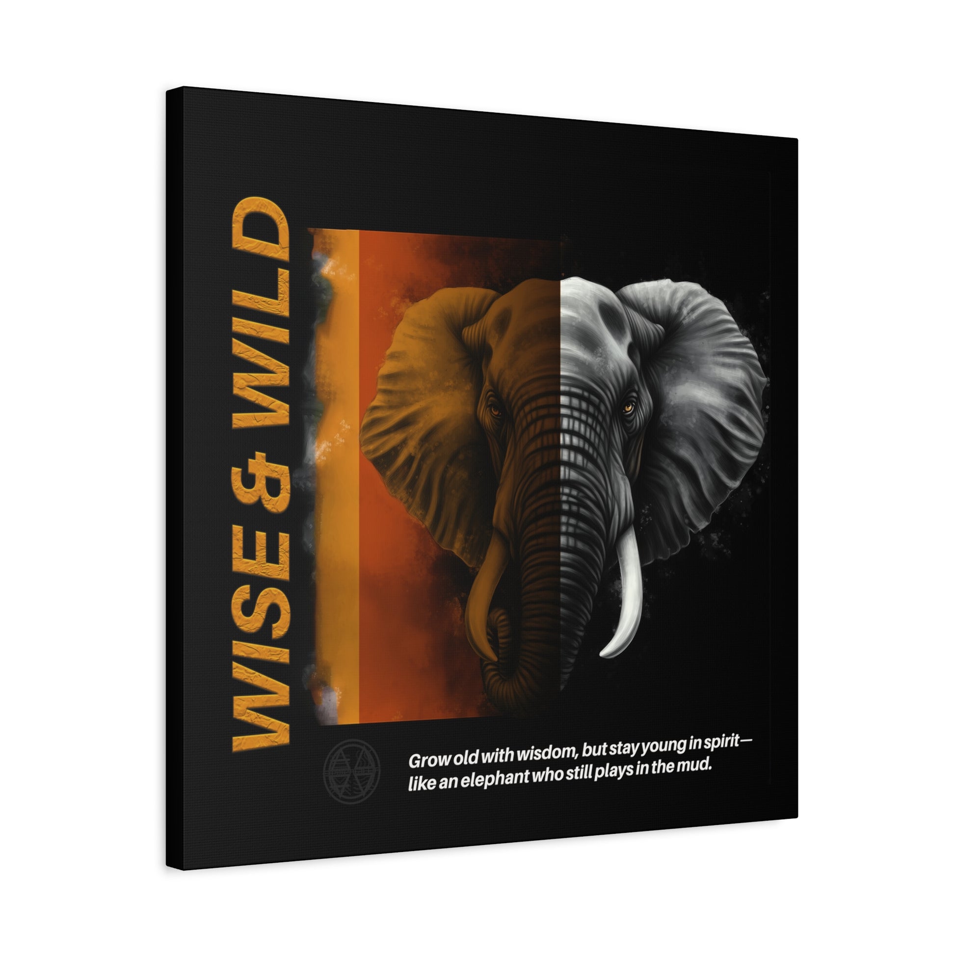 Canvas Art, Elephant Art Canvas | Wise & Wild Wall Decor | Animal Lover Gift