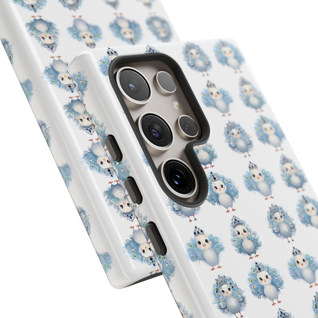 Tough Cases, Peacock Phone Covers, Animal Lover Gift, Cute Bird Accessories, Tiara Design, Protective Shell