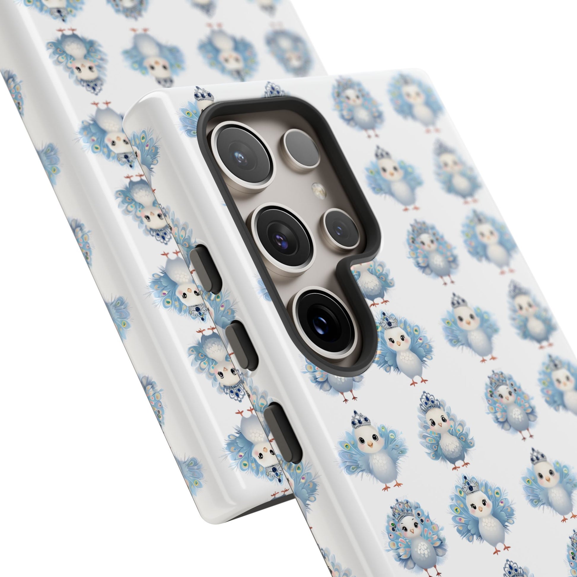 Tough Cases, Peacock Phone Covers, Animal Lover Gift, Cute Bird Accessories, Tiara Design, Protective Shell