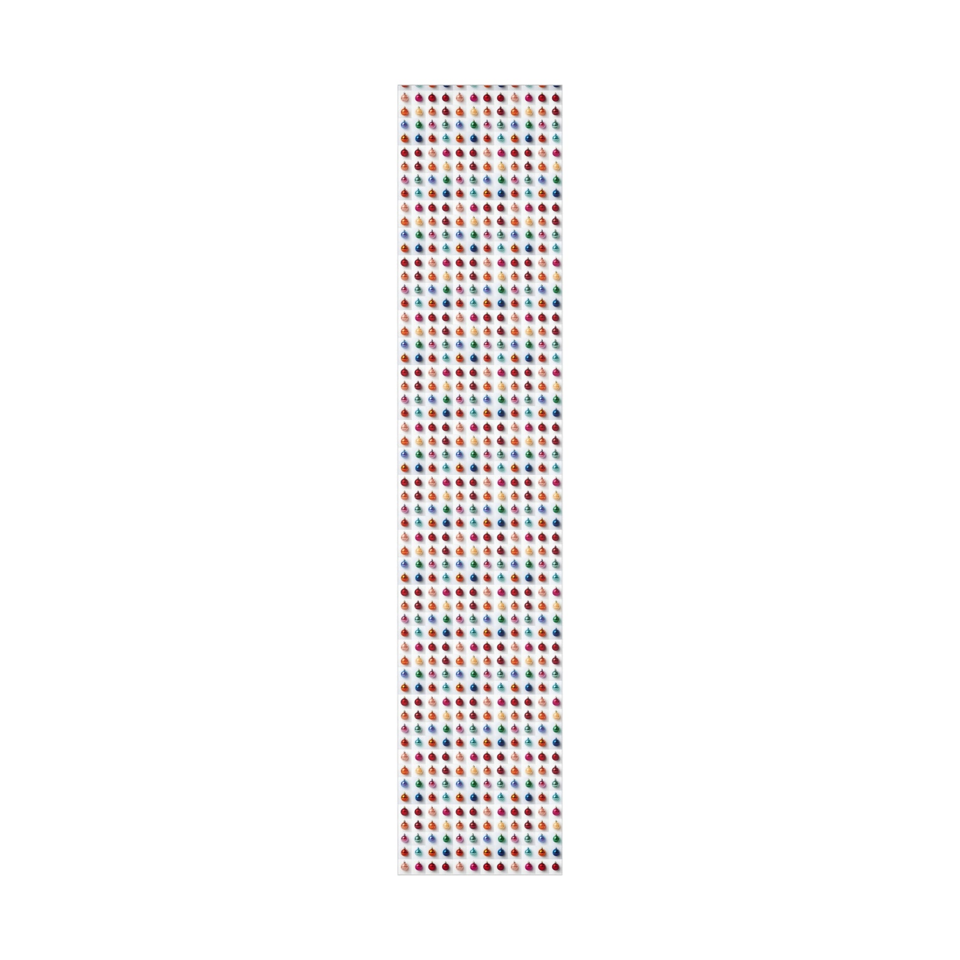 Wrapping Paper, Vibrant Christmas Ornaments On White Background - Gift Wrap Rolls, Eco-Friendly Gift Wrap, Holiday