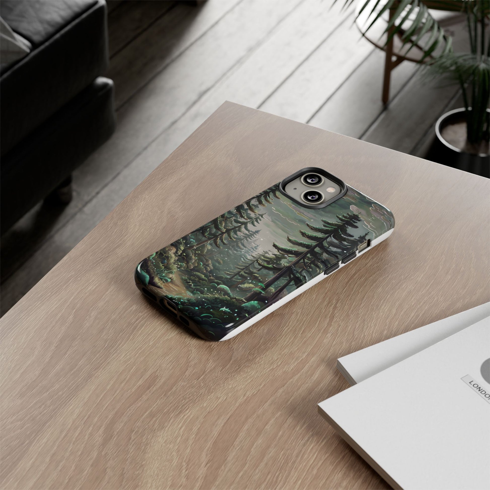Phone Case, Whimsical Anime Forest Illustration Brimming With Enchantment, Tough Protective Cover, Unique Gift, Trendy