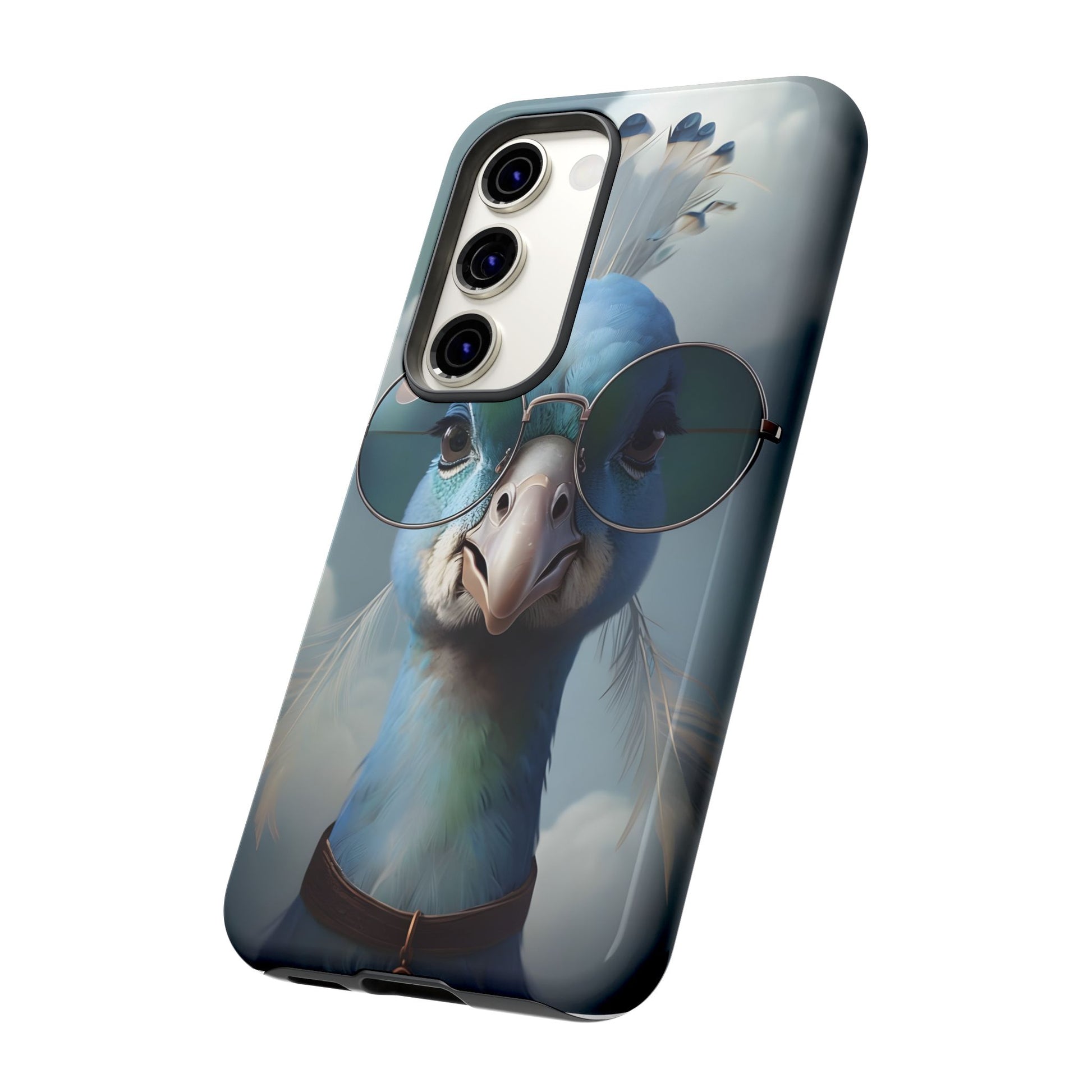Phone Case, Glamorous Peacock Wearing Sunglasses - Protective Cover, Unique Gift, Trendy Accessories, Animal Lover, Fashionable Mobile Shell