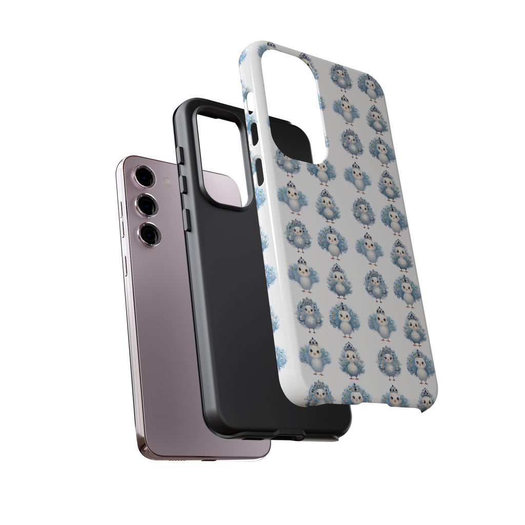 Tough Cases, Peacock Phone Covers, Animal Lover Gift, Cute Bird Accessories, Tiara Design, Protective Shell