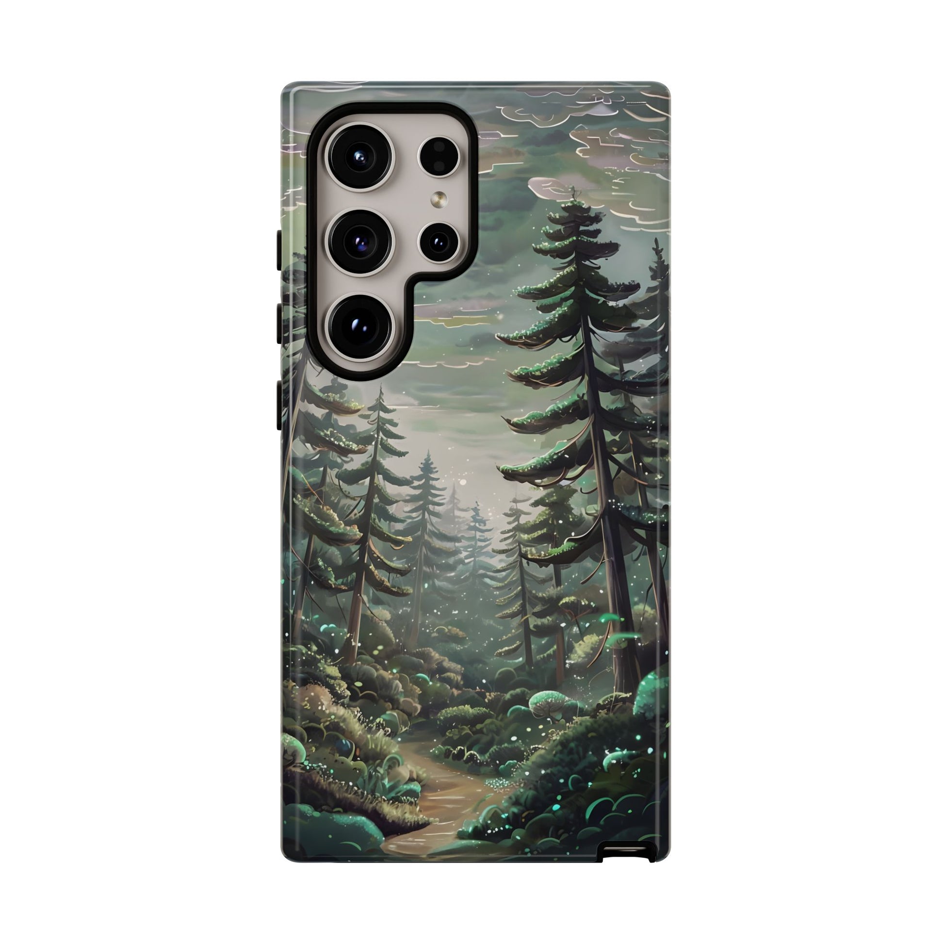 Phone Case, Whimsical Anime Forest Illustration Brimming With Enchantment, Tough Protective Cover, Unique Gift, Trendy