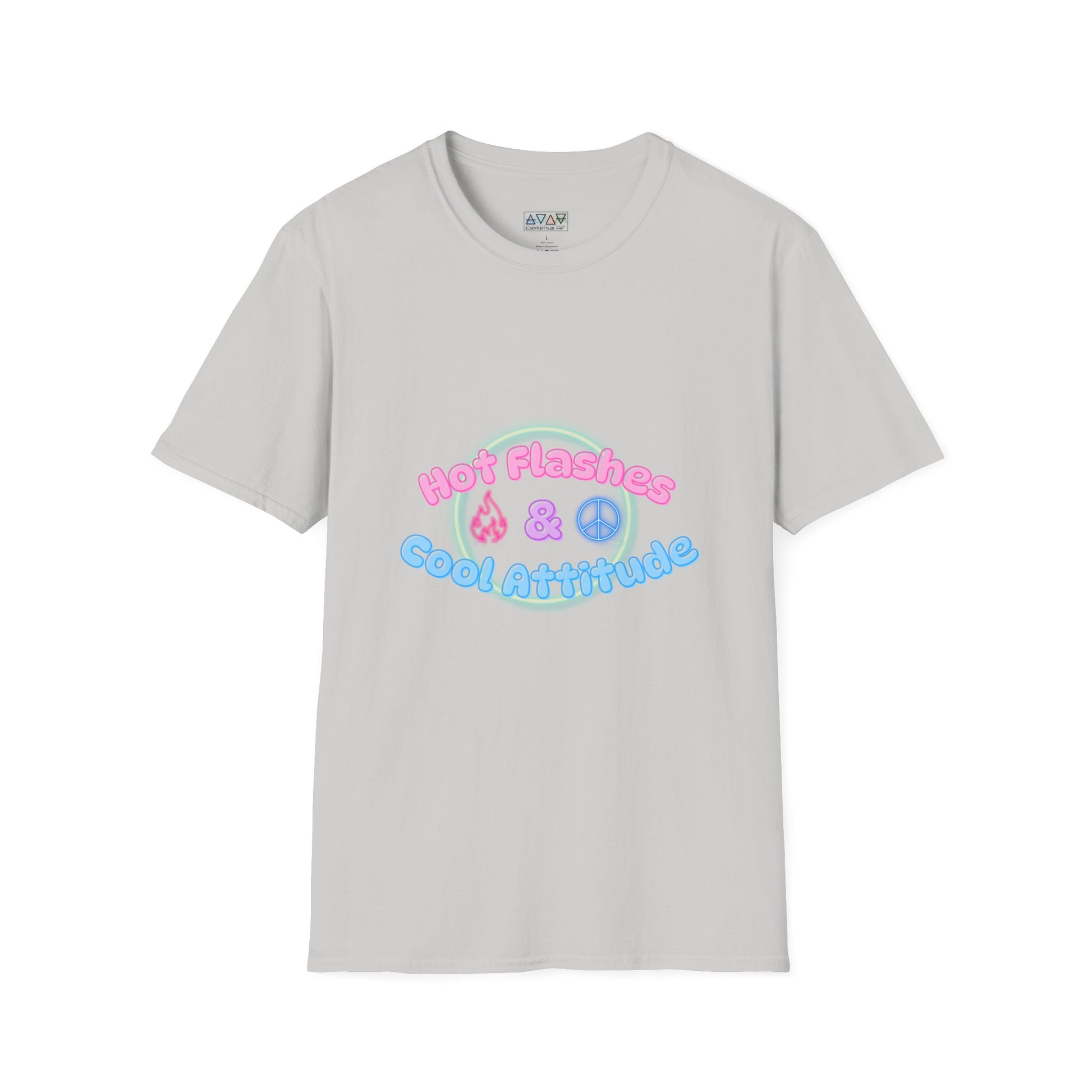 Midlife Women's Hot Flashes Cool Attitude Unisex Softstyle T-Shirt, Menopause Shirt, Funny Graphic Tee, Mom Gift, Birthday Present