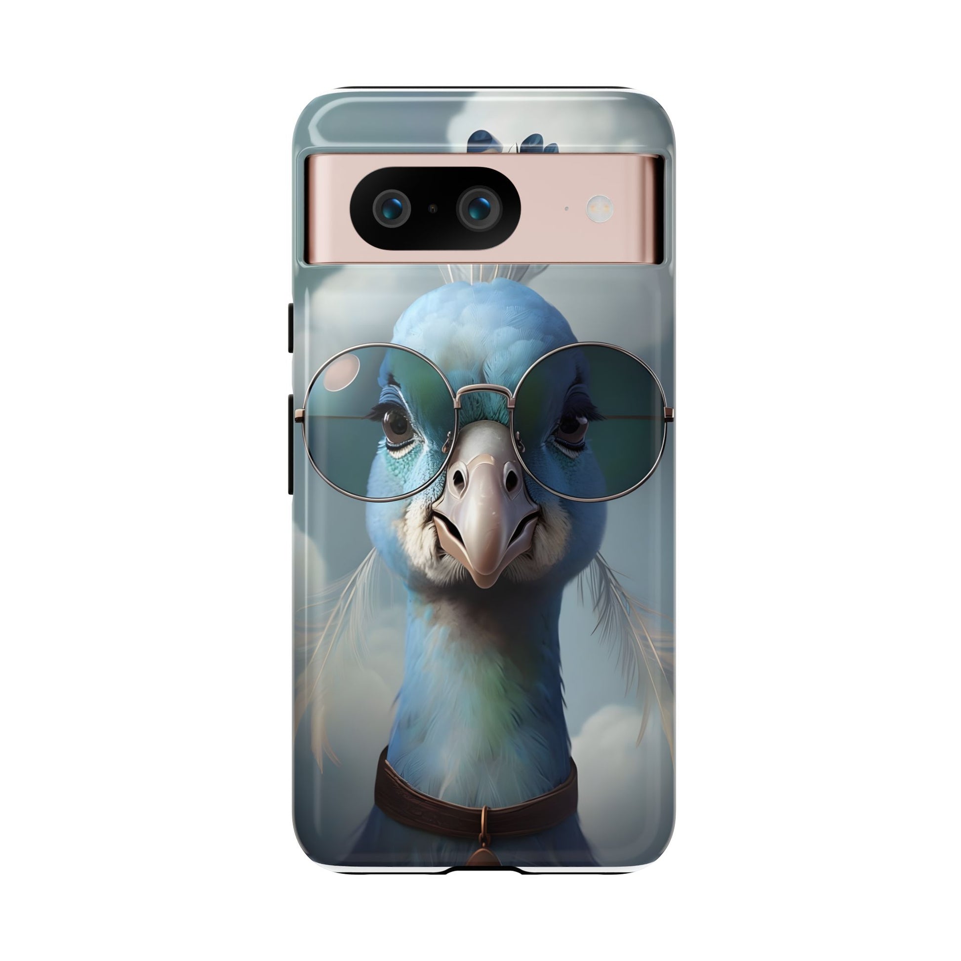 Phone Case, Glamorous Peacock Wearing Sunglasses - Protective Cover, Unique Gift, Trendy Accessories, Animal Lover, Fashionable Mobile Shell