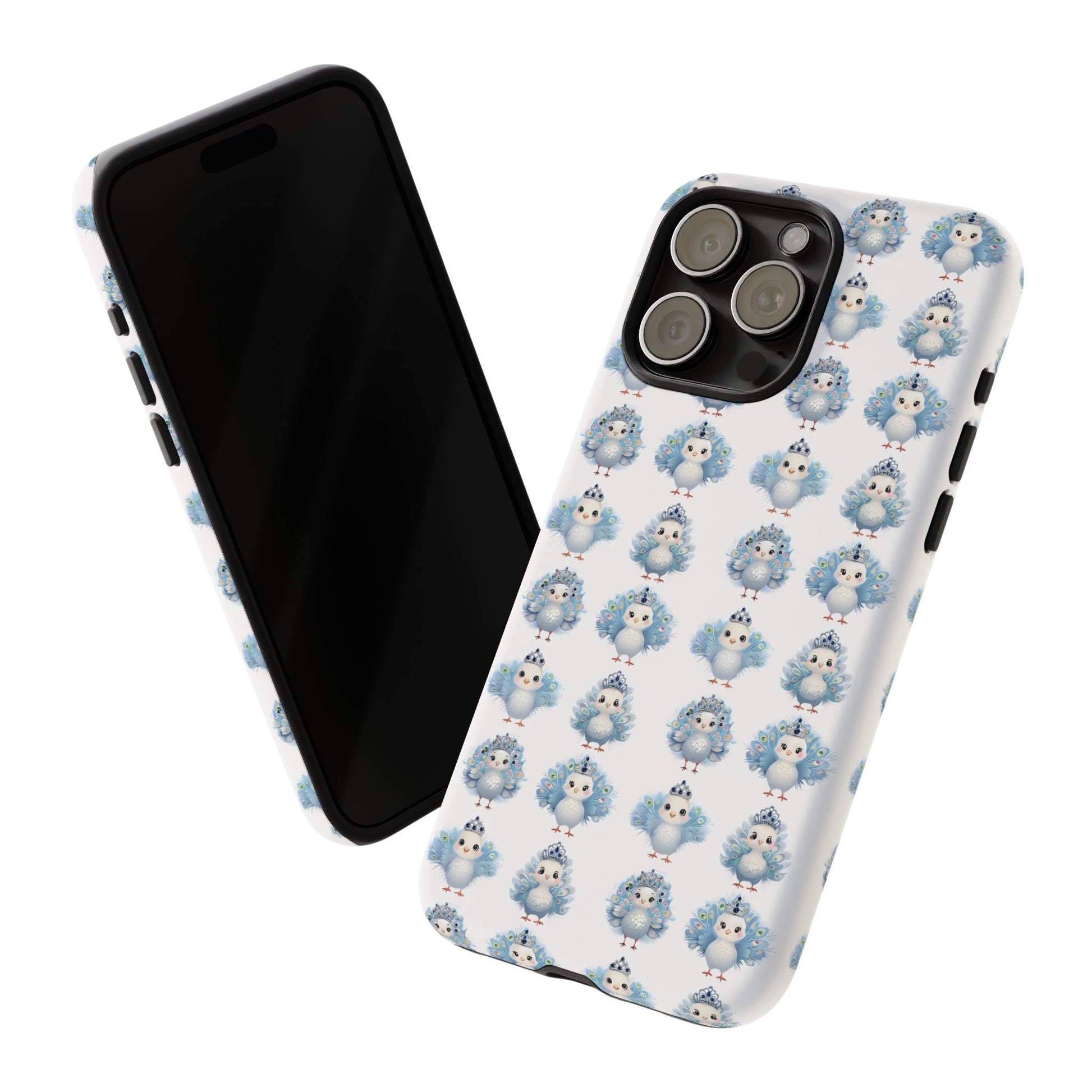 Tough Cases, Peacock Phone Covers, Animal Lover Gift, Cute Bird Accessories, Tiara Design, Protective Shell