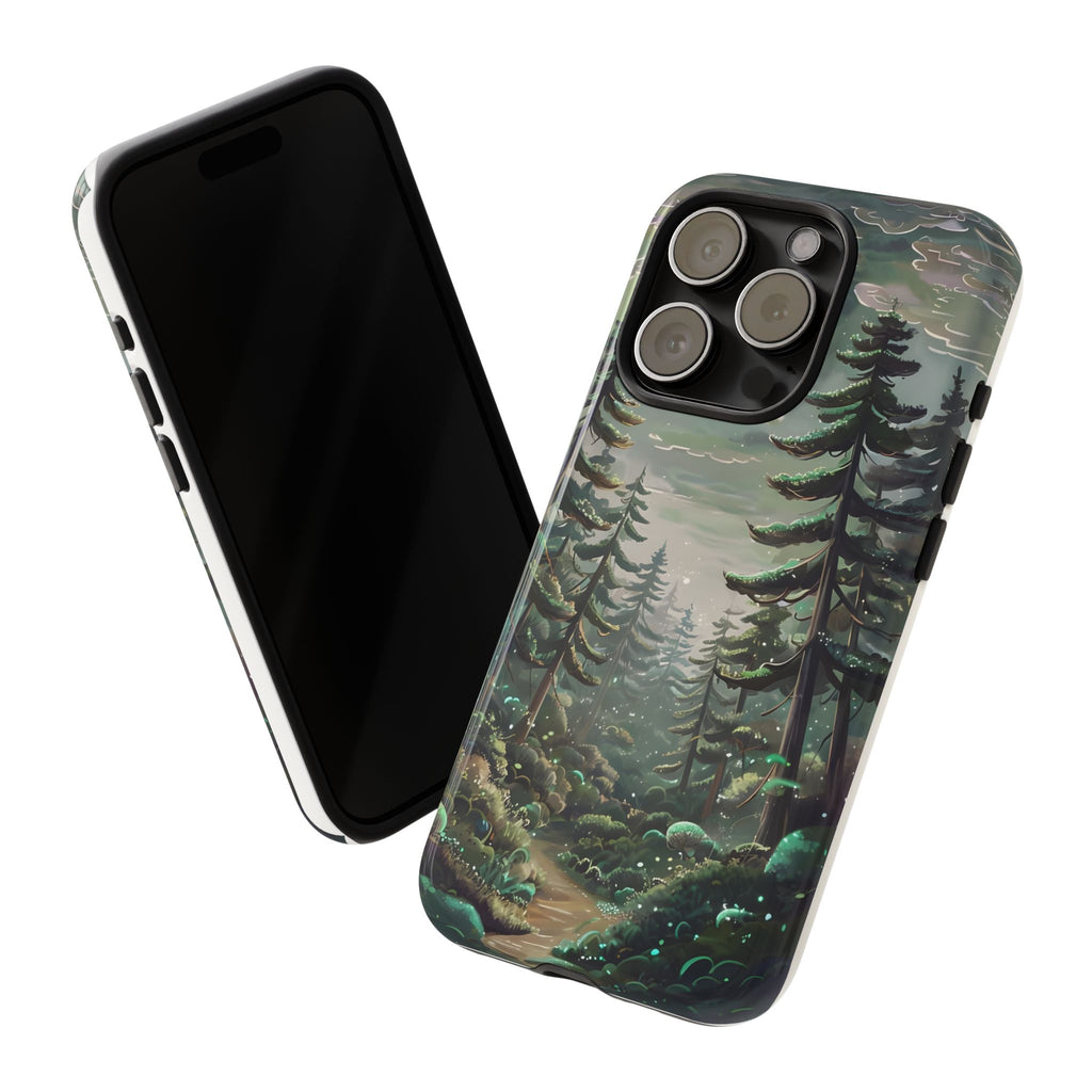 Phone Case, Whimsical Anime Forest Illustration Brimming With Enchantment, Tough Protective Cover, Unique Gift, Trendy