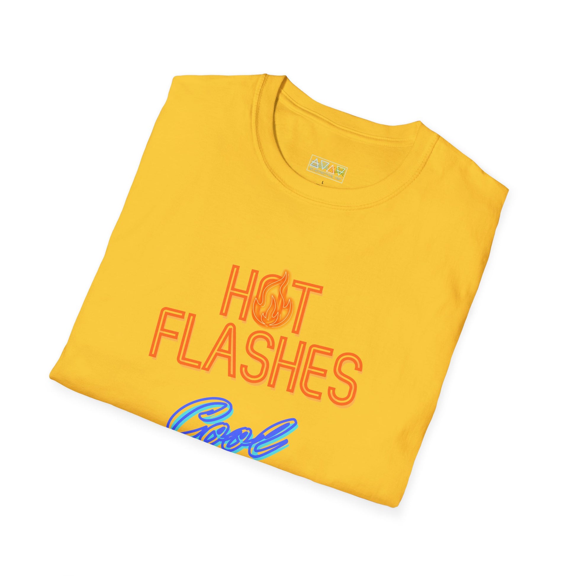 Hot Flashes & Cool Attitude Unisex T-Shirt, Funny Graphic Tee, Gift for Women, Casual Wear, Birthday Present, Summer Fashion