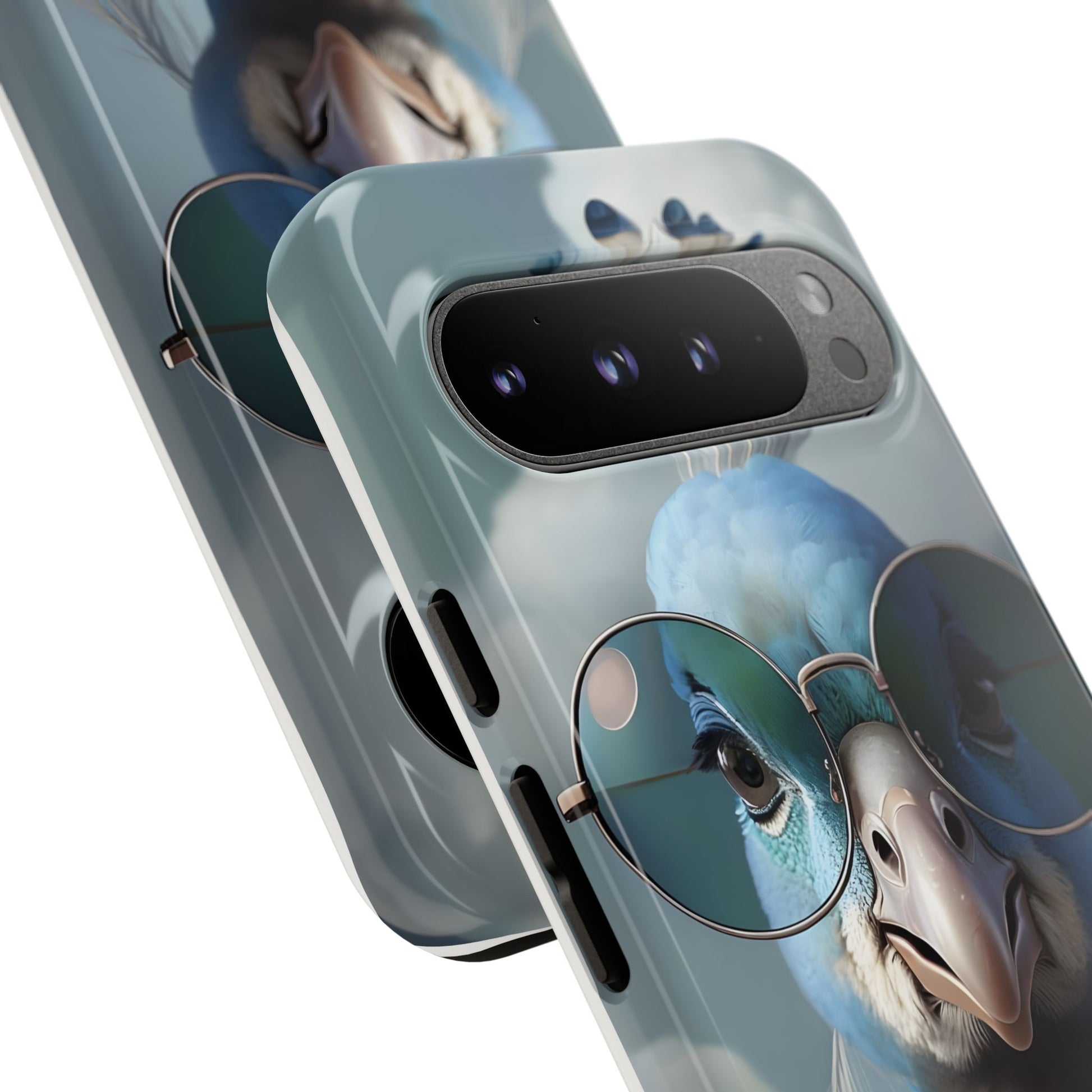 Phone Case, Glamorous Peacock Wearing Sunglasses - Protective Cover, Unique Gift, Trendy Accessories, Animal Lover, Fashionable Mobile Shell