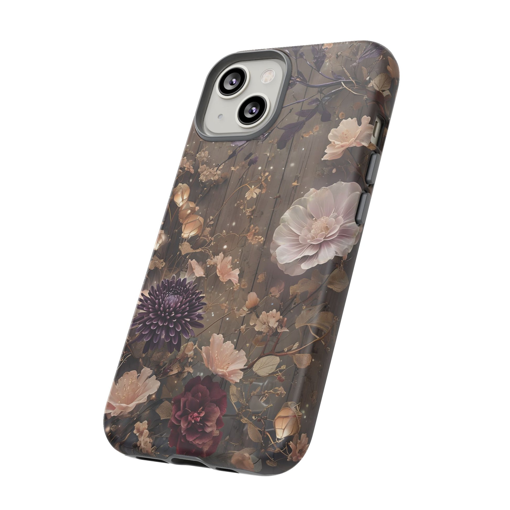 Tough Cases, Enchanting Floral Pattern - Floral Phone Case, Protective Phone Cover, Botanical Design, Flower Print, Tough Shell for Device