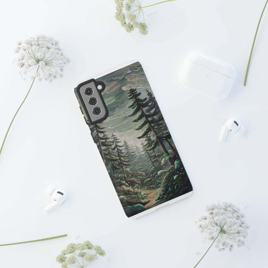 Phone Case, Whimsical Anime Forest Illustration Brimming With Enchantment, Tough Protective Cover, Unique Gift, Trendy