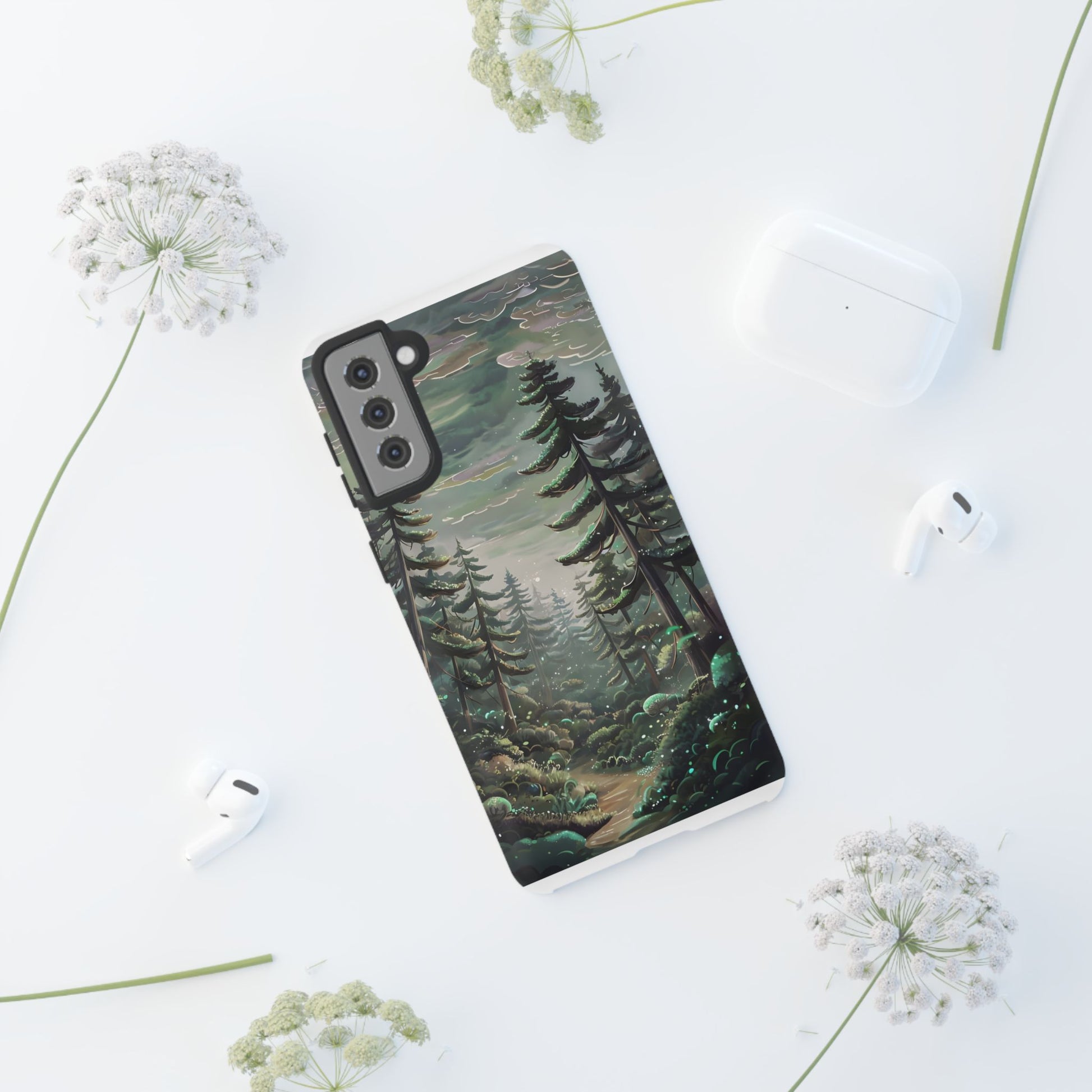 Phone Case, Whimsical Anime Forest Illustration Brimming With Enchantment, Tough Protective Cover, Unique Gift, Trendy