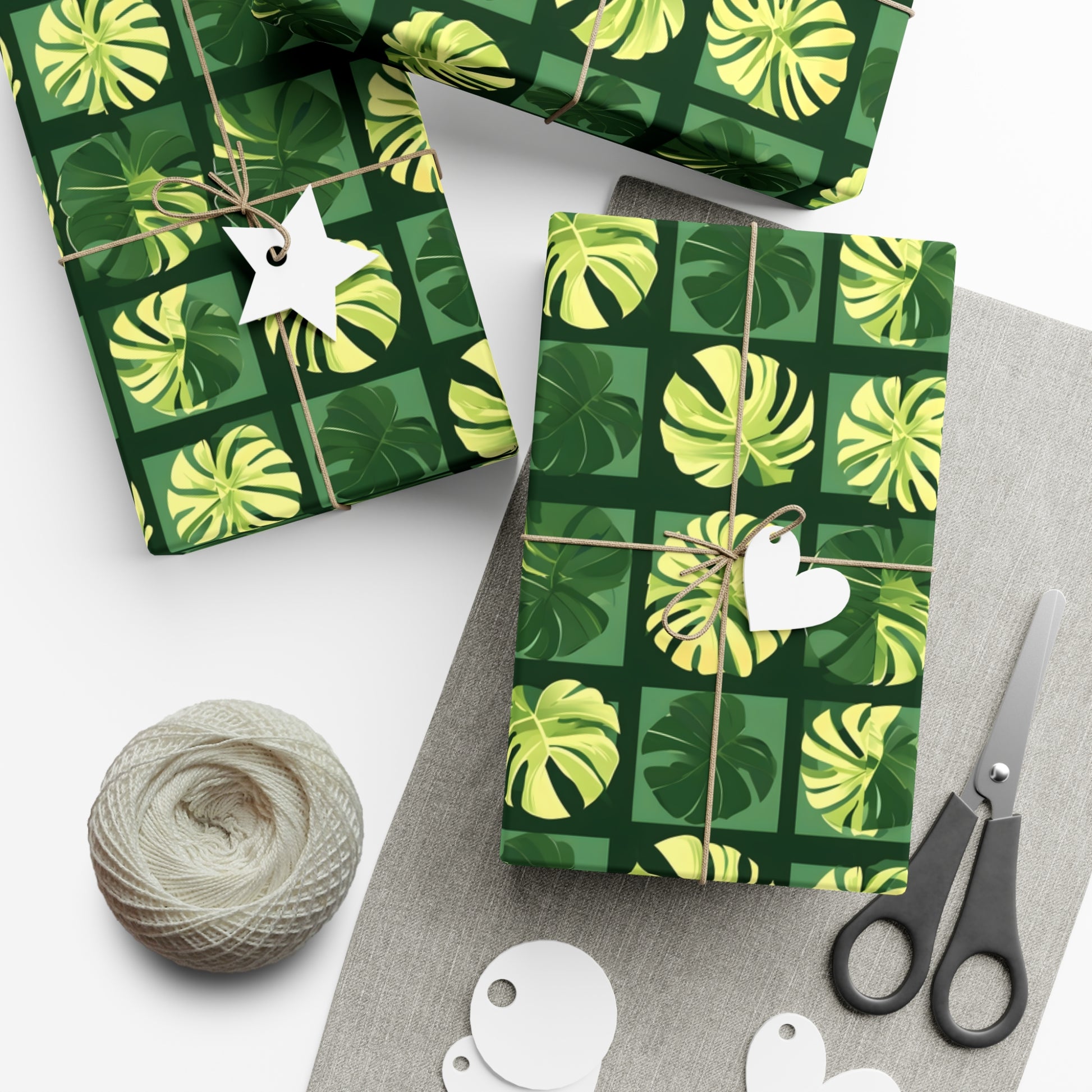 Wrapping Paper, Vibrant Tropical Botanical Pattern With Monstera Leaves - Gift Wrap Rolls, Eco-Friendly Gift Wrap, Holiday Season Wrapping