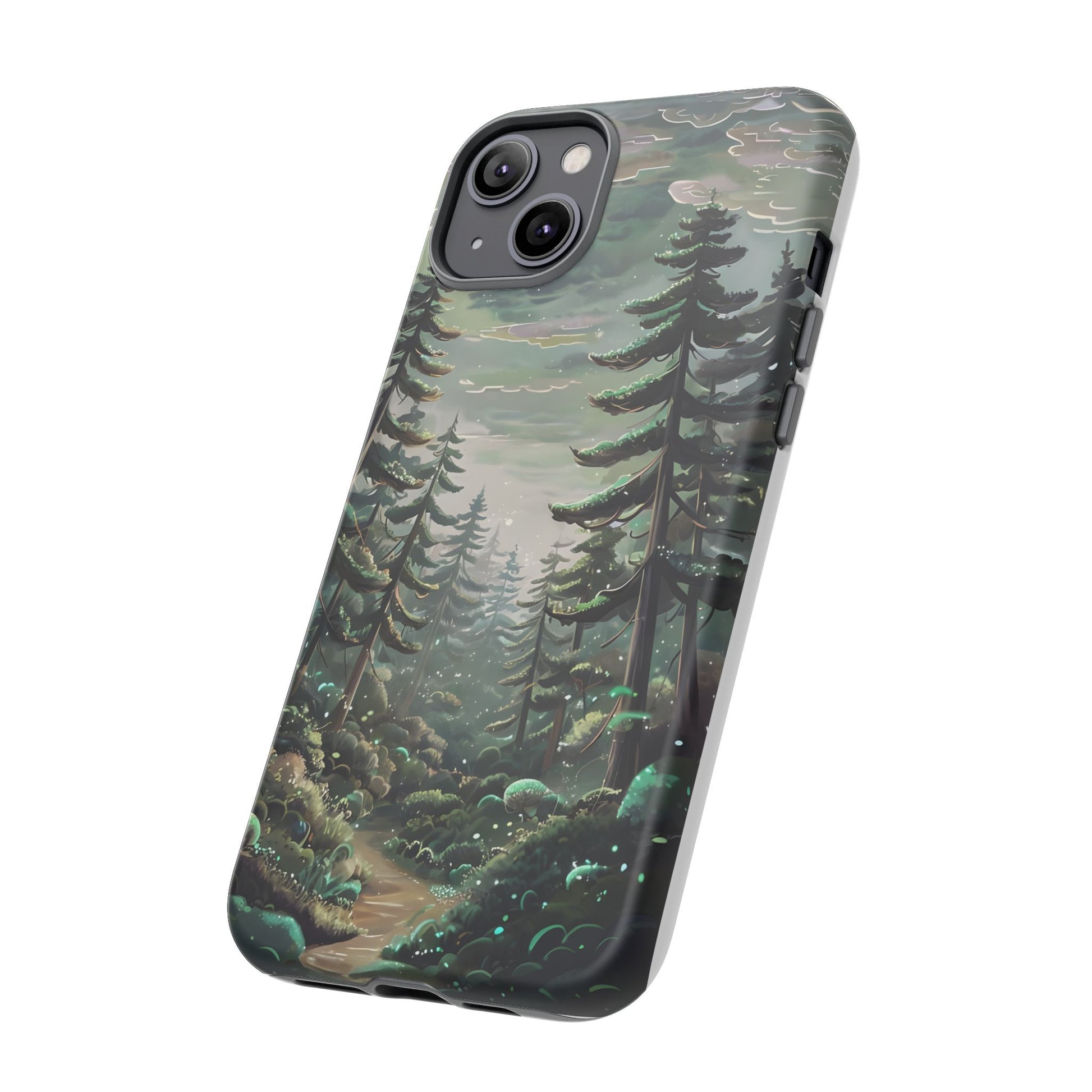 Phone Case, Whimsical Anime Forest Illustration Brimming With Enchantment, Tough Protective Cover, Unique Gift, Trendy