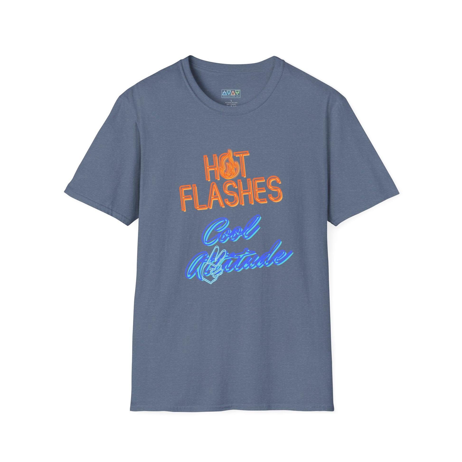 Hot Flashes & Cool Attitude Unisex T-Shirt, Funny Graphic Tee, Gift for Women, Casual Wear, Birthday Present, Summer Fashion
