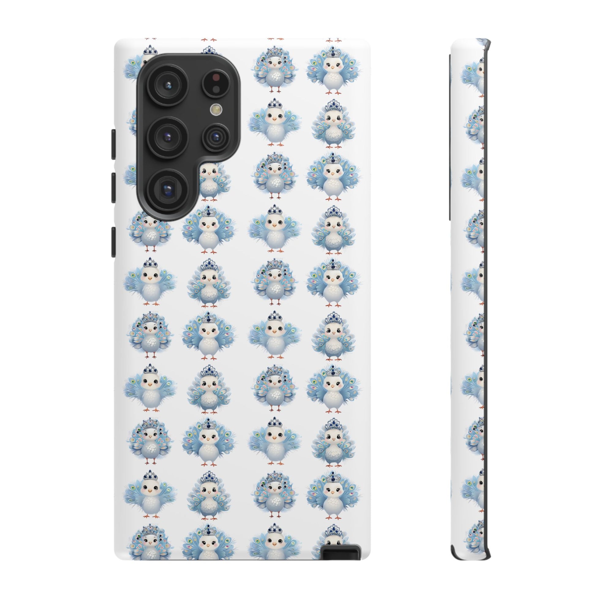 Tough Cases, Peacock Phone Covers, Animal Lover Gift, Cute Bird Accessories, Tiara Design, Protective Shell