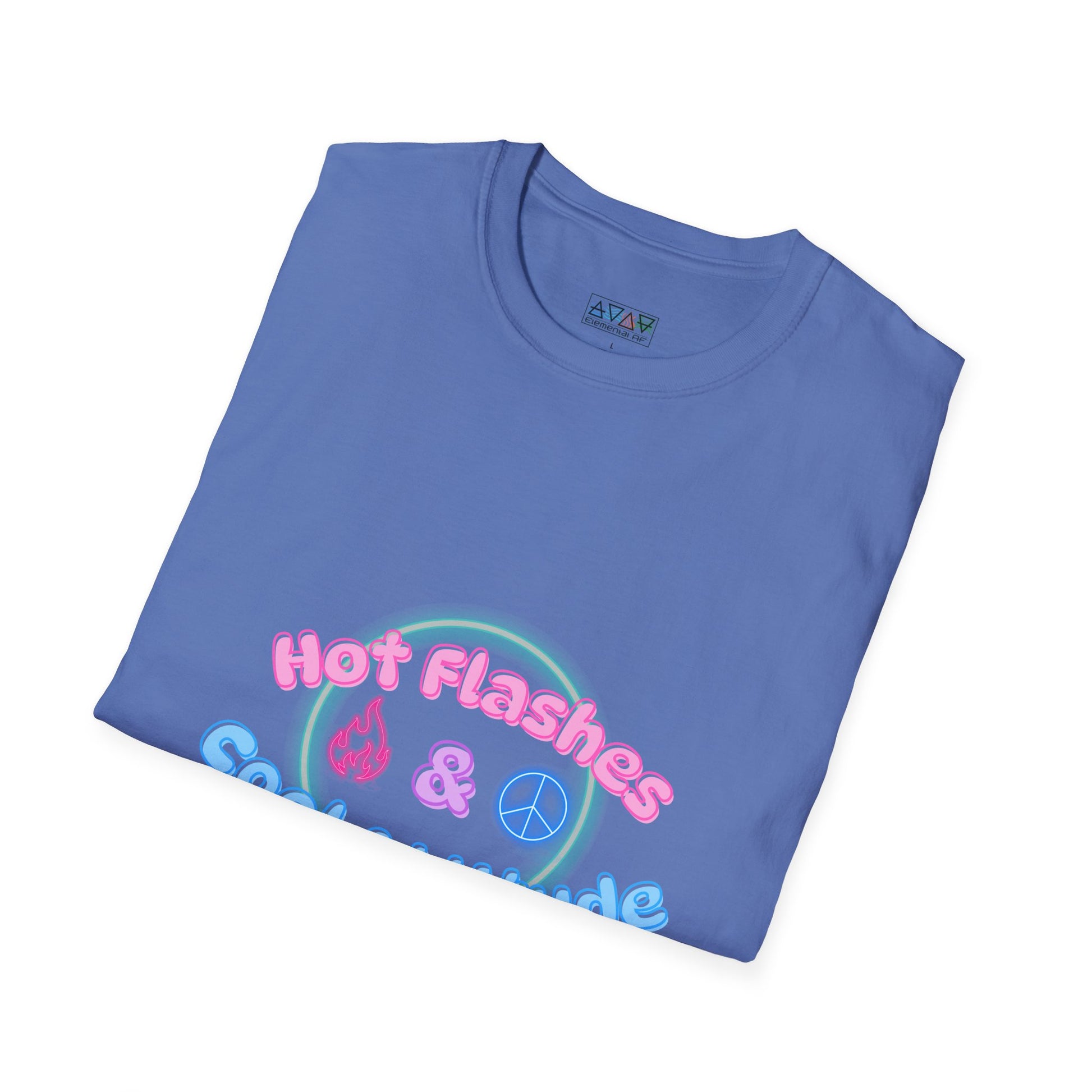 Midlife Women's Hot Flashes Cool Attitude Unisex Softstyle T-Shirt, Menopause Shirt, Funny Graphic Tee, Mom Gift, Birthday Present