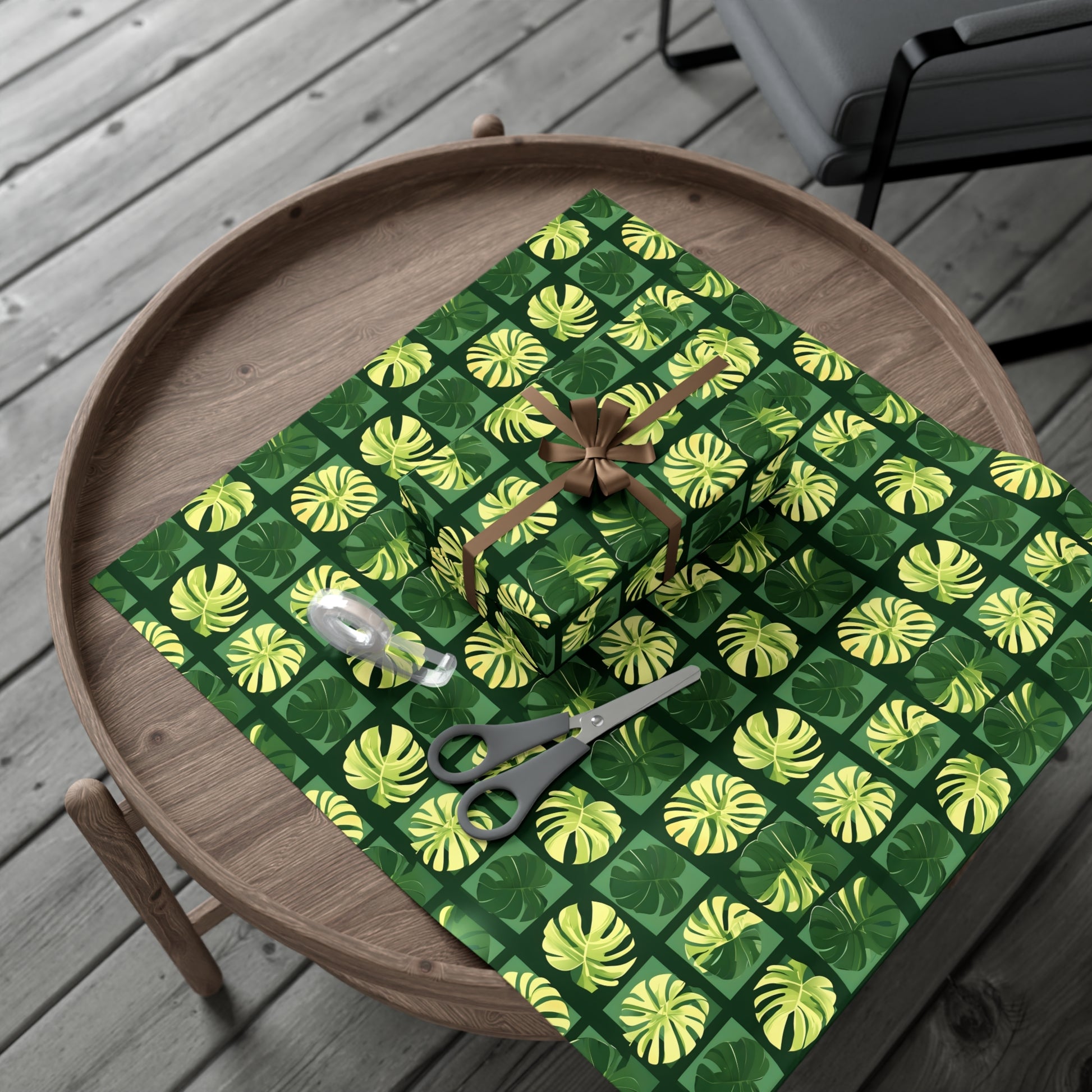 Wrapping Paper, Vibrant Tropical Botanical Pattern With Monstera Leaves - Gift Wrap Rolls, Eco-Friendly Gift Wrap, Holiday Season Wrapping