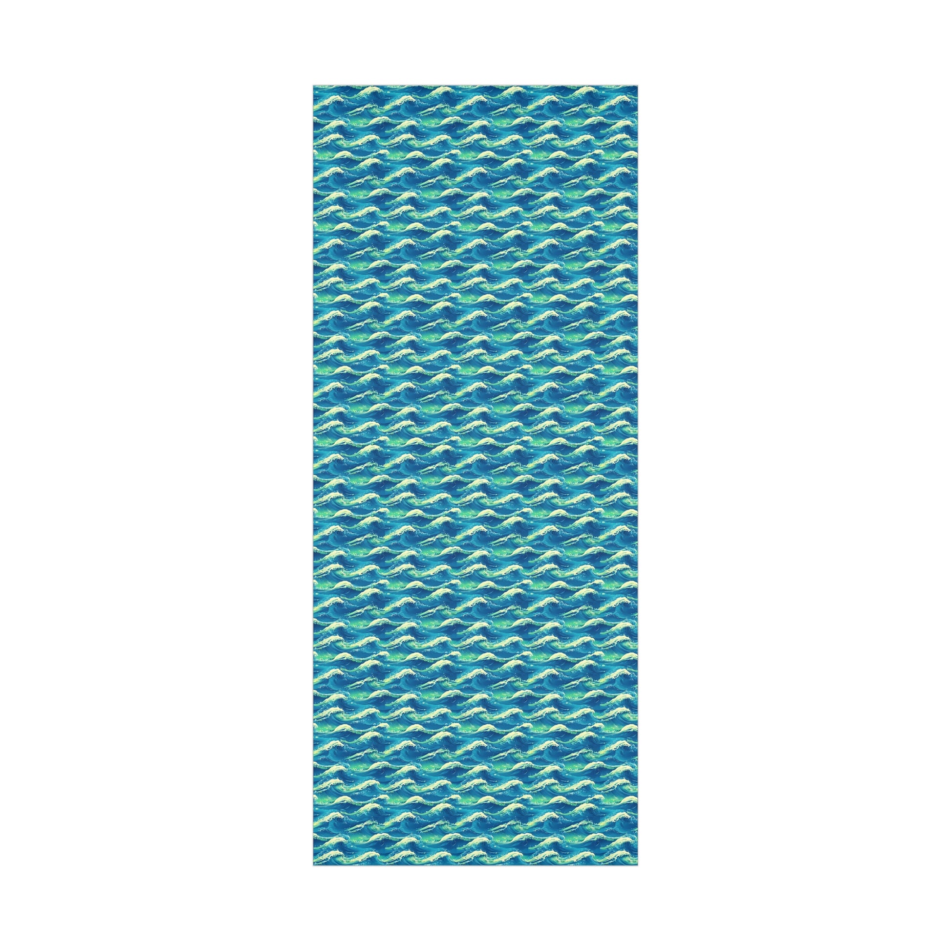 Wrapping Paper, Vibrant Seamless Ocean Waves Gift Wrap Roll, Nautical Gift Packaging, Beach Theme Gift Wrap, Coastal Holiday Wrapping
