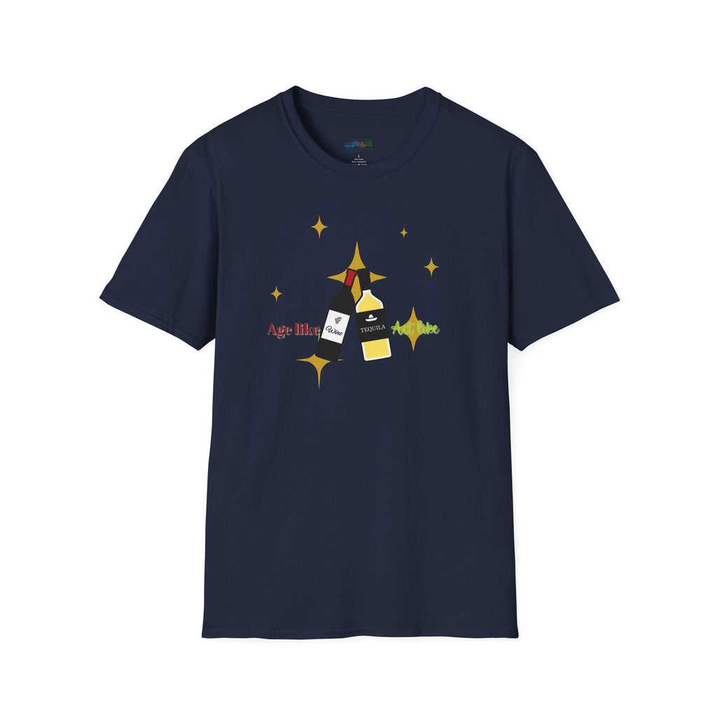 Funny Wine Lover T-Shirt - "Aging Like Fine Wine" Graphic Tee, Perfect Gift for Birthday, Holiday, Wine Tasting Events, Adult Humor