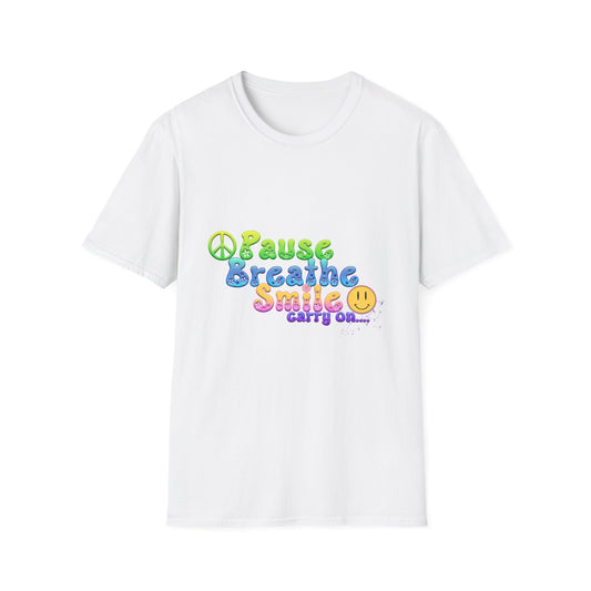 Meditation Reminder Tee, Mindfulness Shirt, Relaxation Tshirt, Yoga Top, Self Care Apparel, Inspirational Quote Clothing