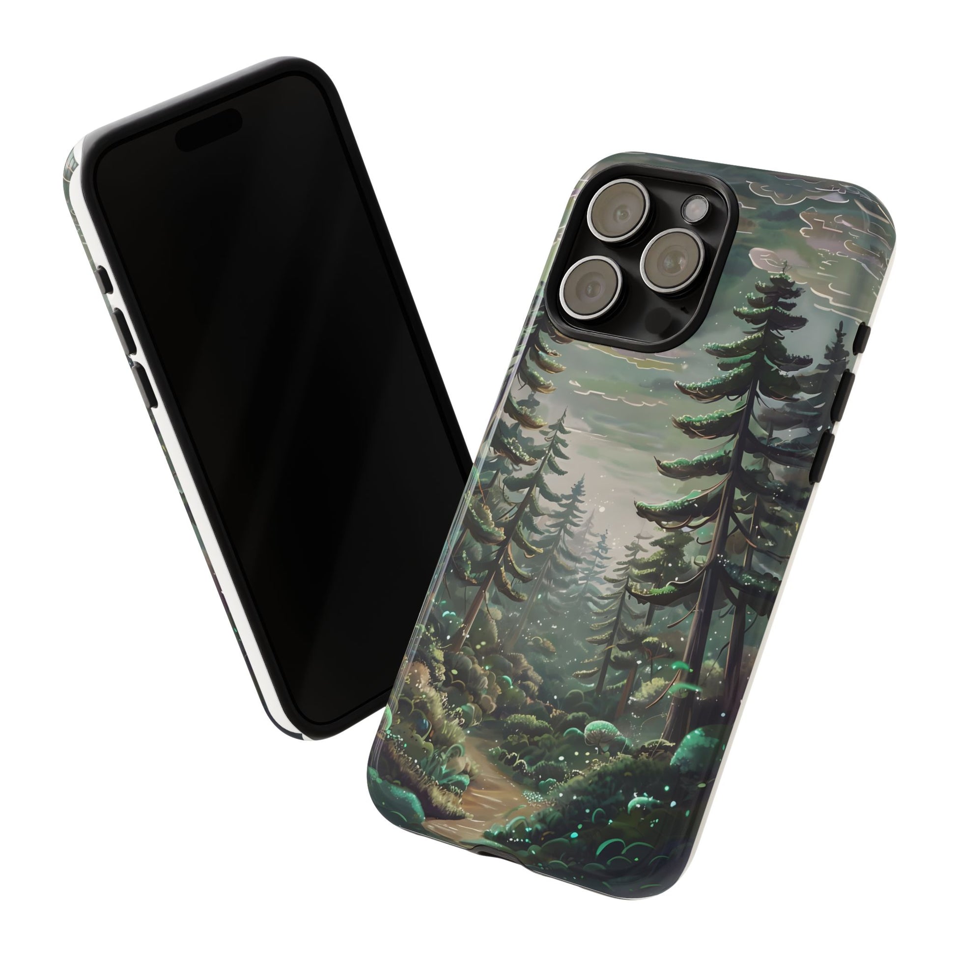 Phone Case, Whimsical Anime Forest Illustration Brimming With Enchantment, Tough Protective Cover, Unique Gift, Trendy