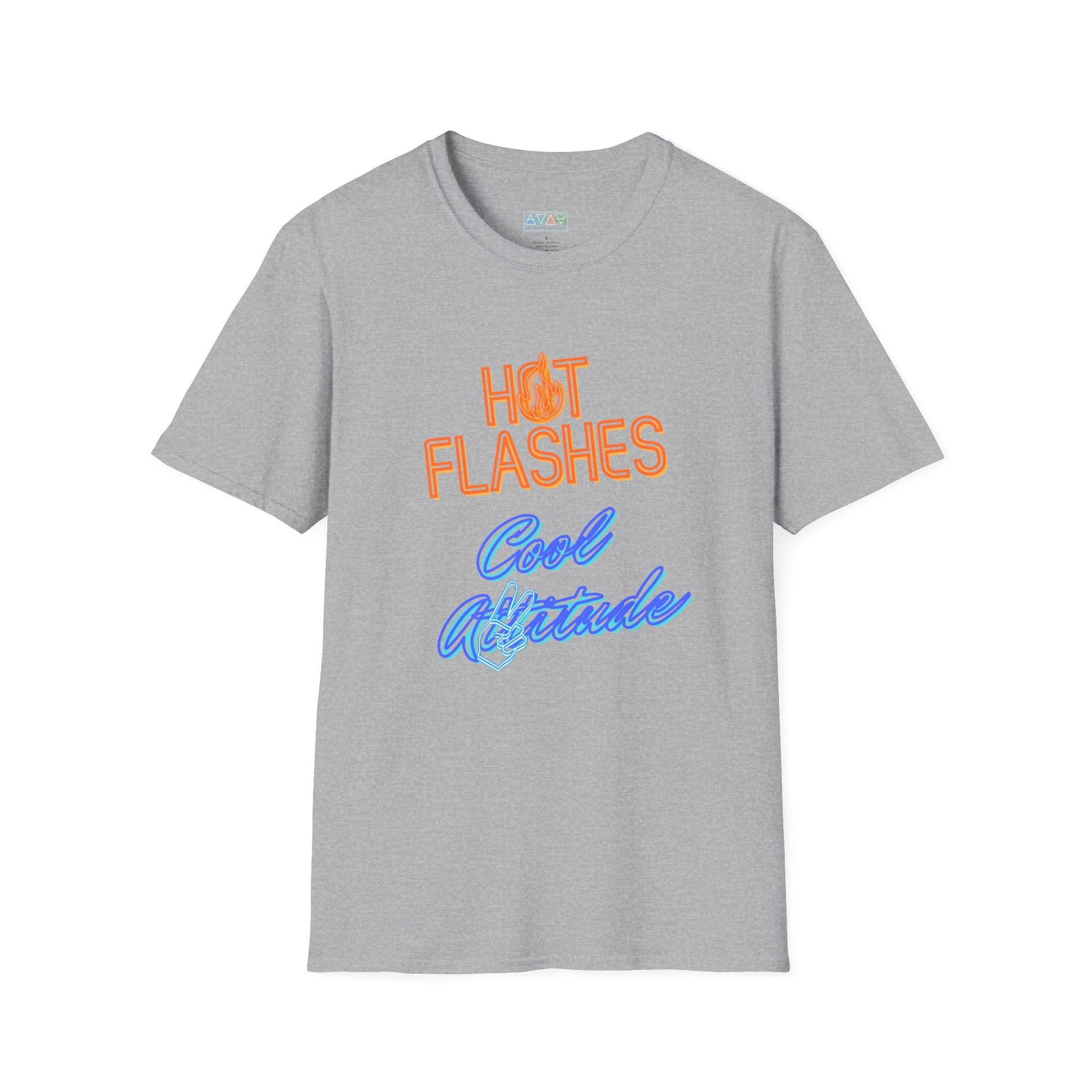 Hot Flashes & Cool Attitude Unisex T-Shirt, Funny Graphic Tee, Gift for Women, Casual Wear, Birthday Present, Summer Fashion