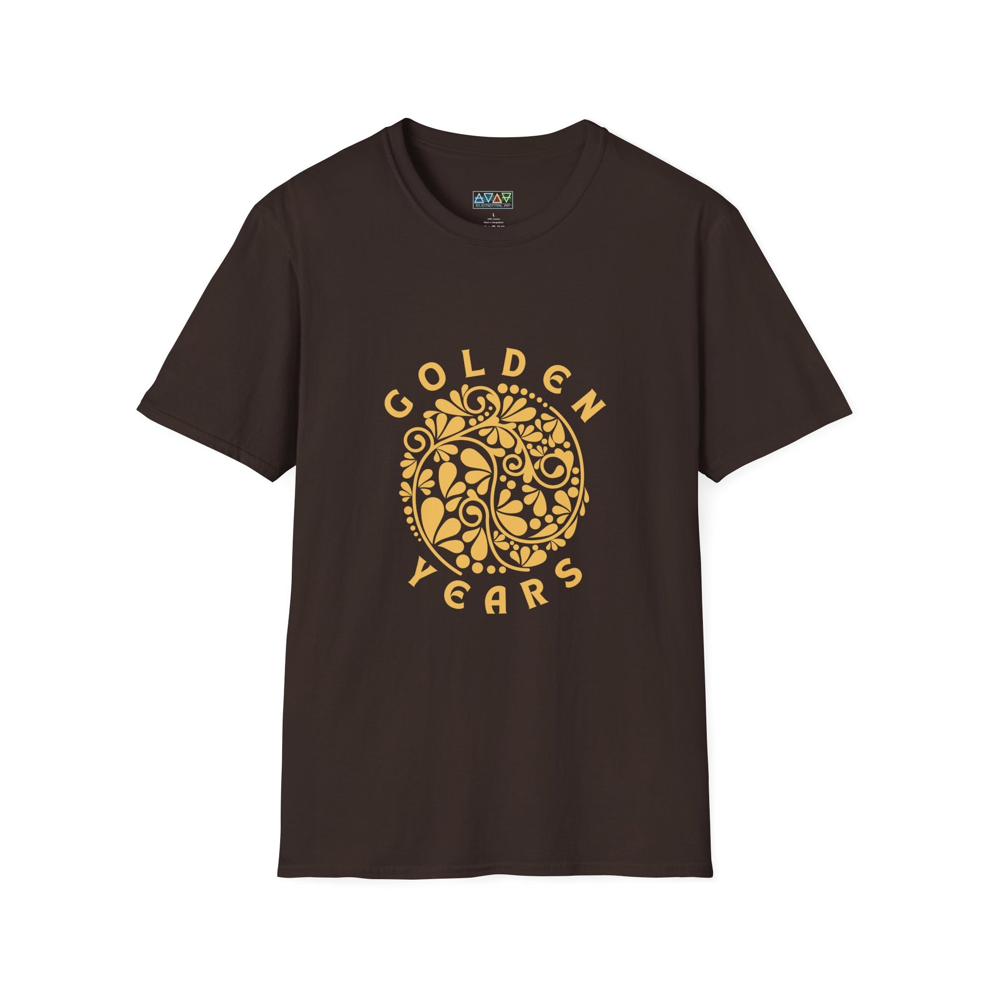 Golden Years Unisex Softstyle T-Shirt, Celebration Tee, Gifts for Retirement, Floral Design, Comfortable Apparel, Casual Wear