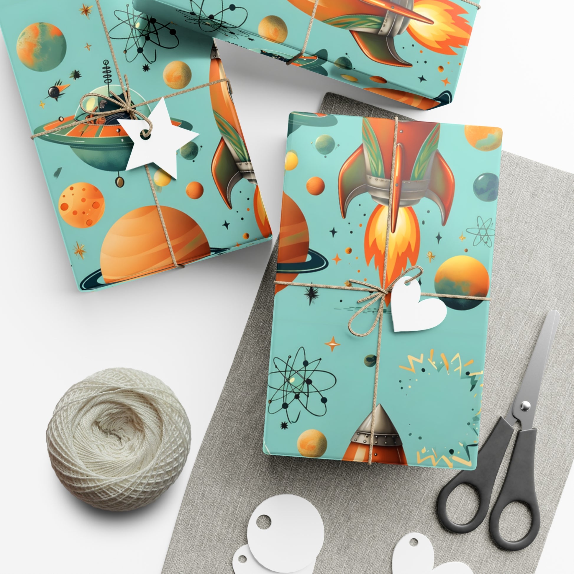 Gift Wrap Papers, Space Pattern, Cosmic Gift Wrap, Celestial Wrapping Paper, Galaxy Design, Whimsical Gift Wrap