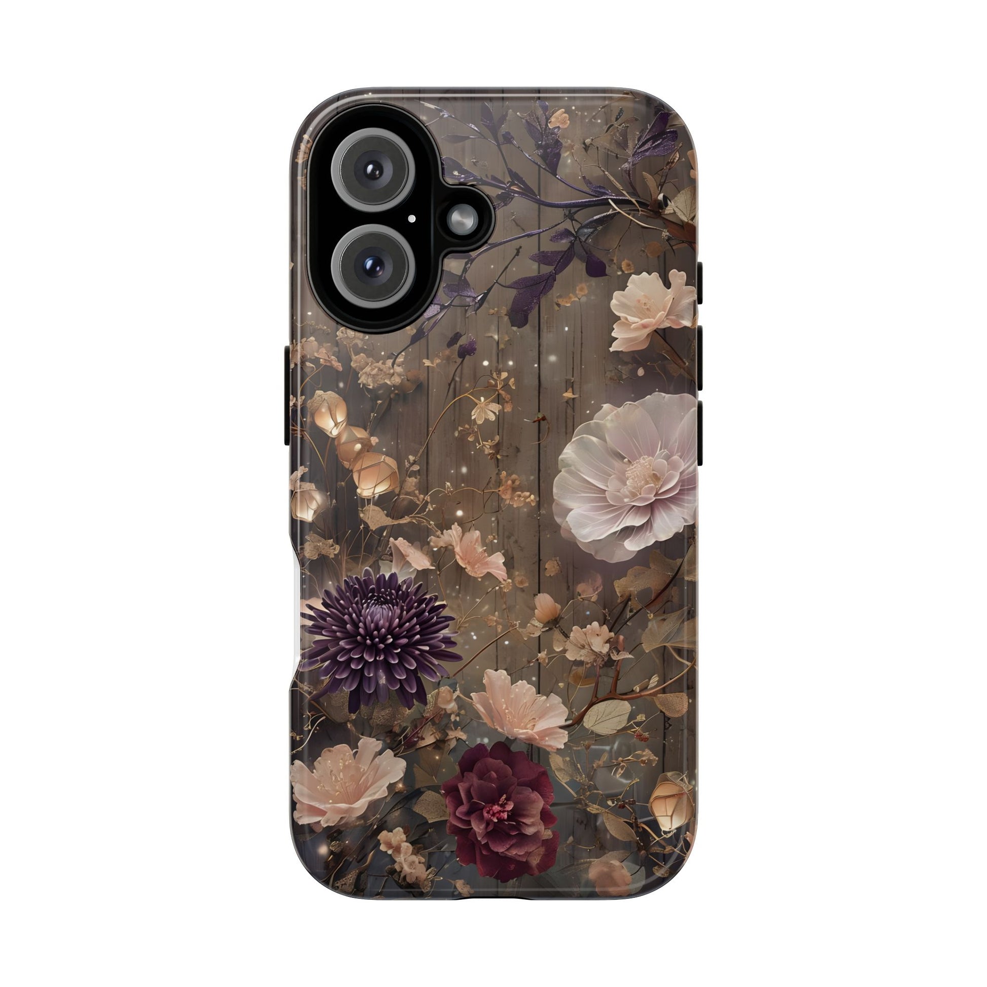 Tough Cases, Enchanting Floral Pattern - Floral Phone Case, Protective Phone Cover, Botanical Design, Flower Print, Tough Shell for Device