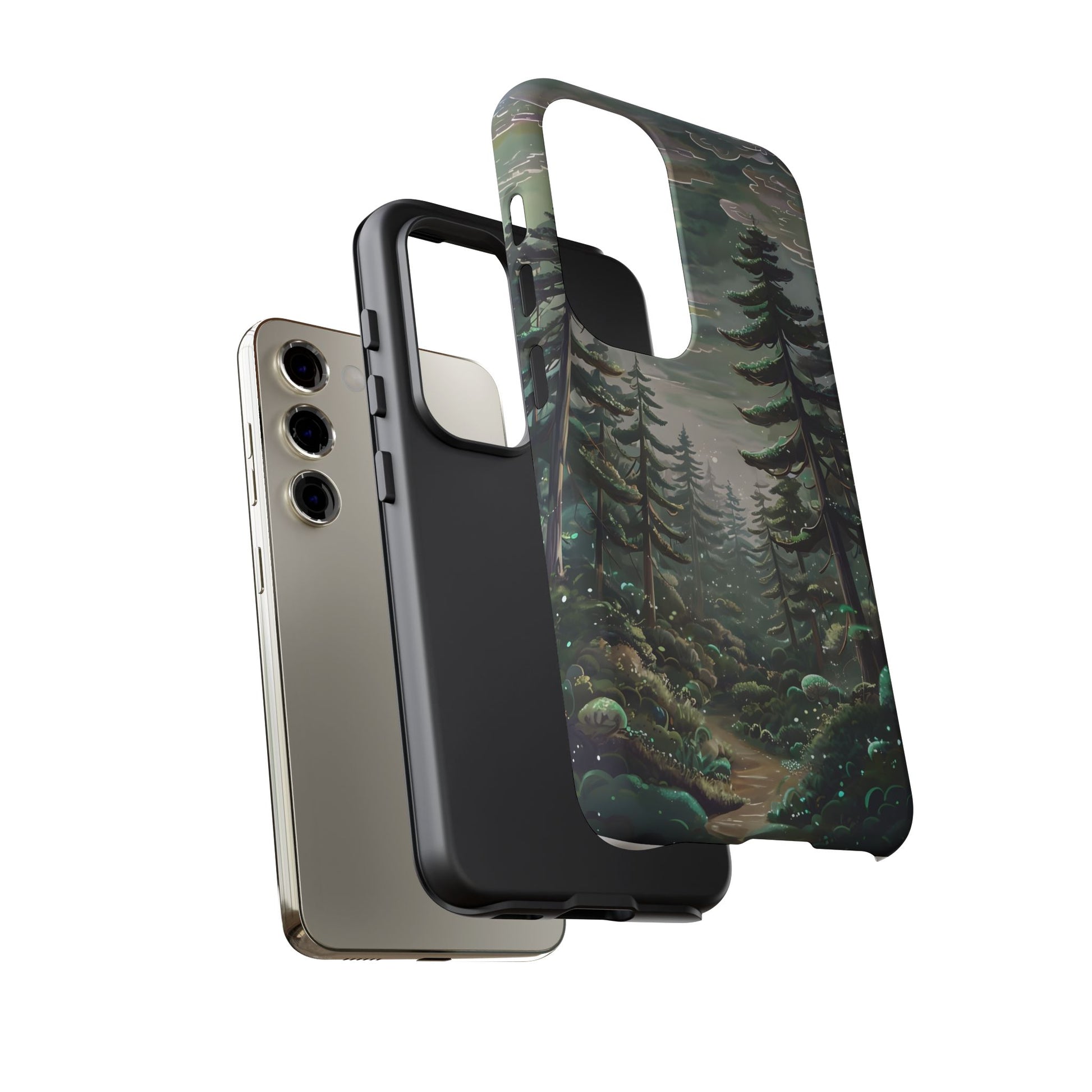 Phone Case, Whimsical Anime Forest Illustration Brimming With Enchantment, Tough Protective Cover, Unique Gift, Trendy