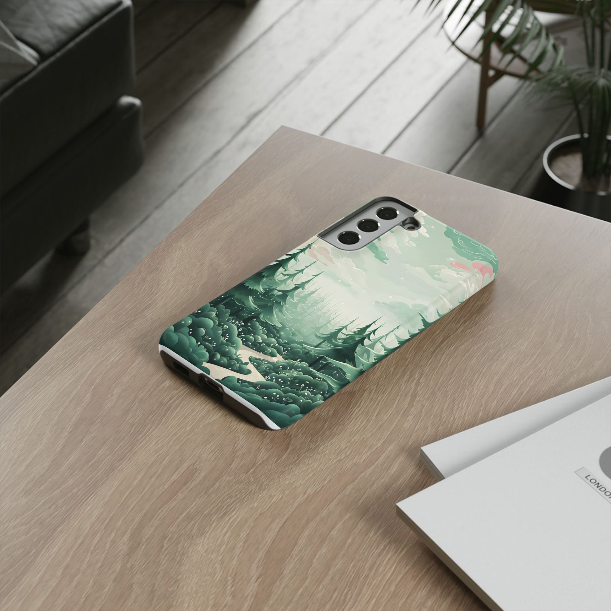 Phone Case, Tough Cover, Whimsical Enchanted Forest, Protective Phone Accessories, Forest Theme Phone Skin