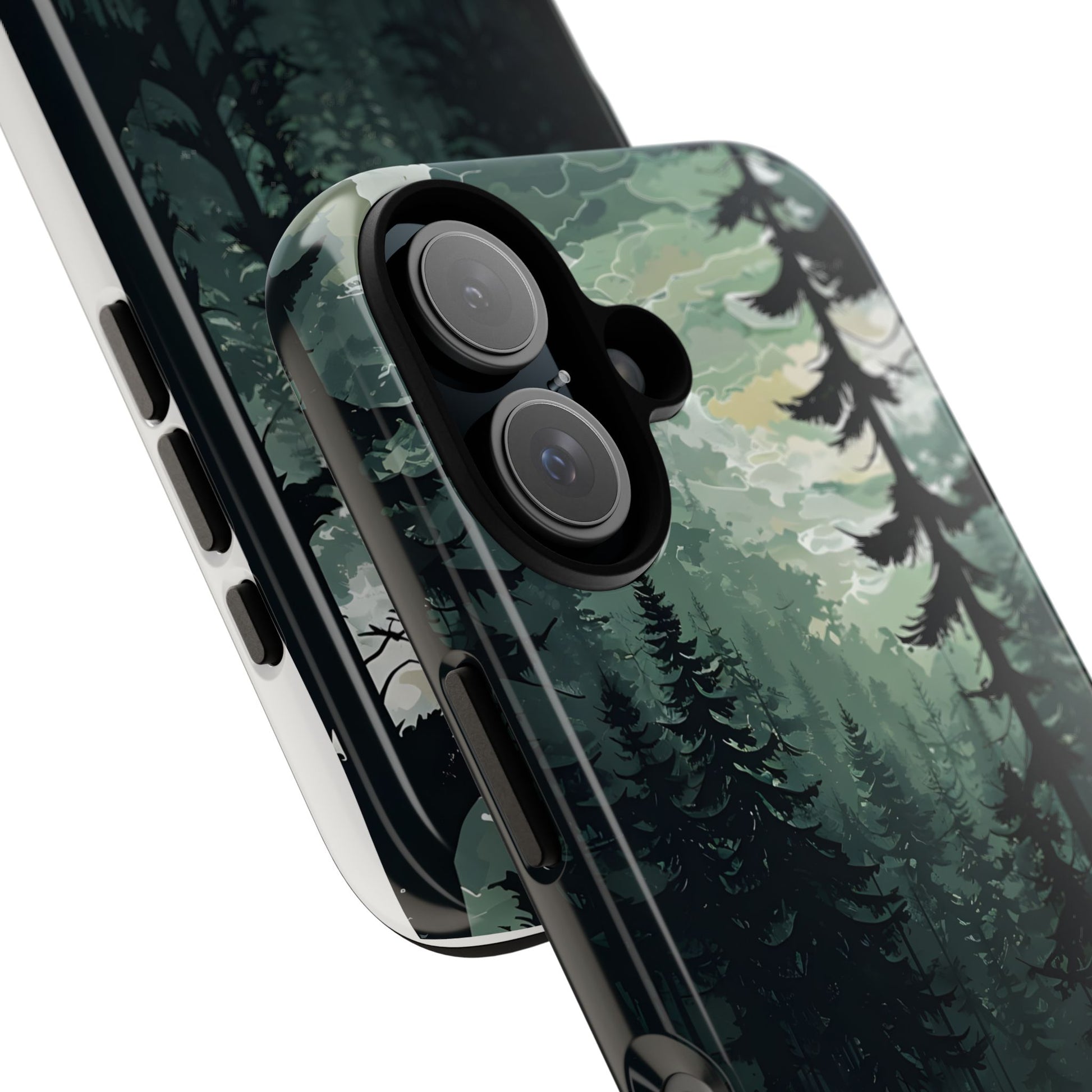 Phone Case, Serene Forest Landscape Digital Illustration Phone Case Cover, Tough Protective Cover, Unique Gift, Trendy