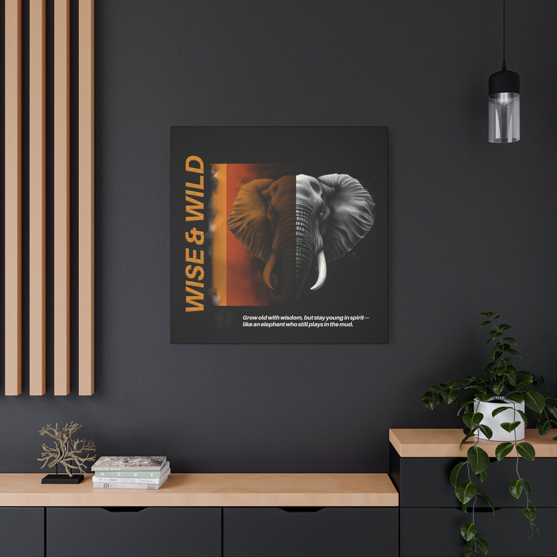 Canvas Art, Elephant Art Canvas | Wise & Wild Wall Decor | Animal Lover Gift