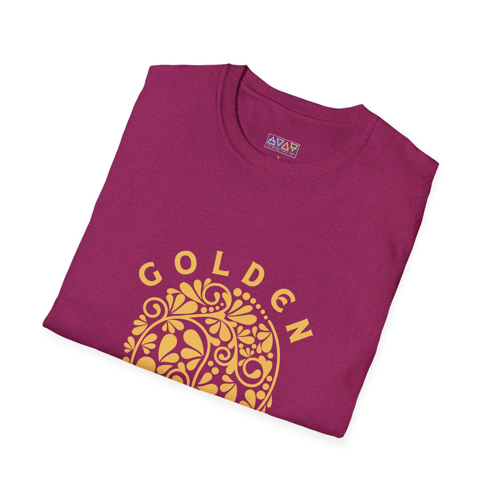 Golden Years Unisex Softstyle T-Shirt, Celebration Tee, Gifts for Retirement, Floral Design, Comfortable Apparel, Casual Wear