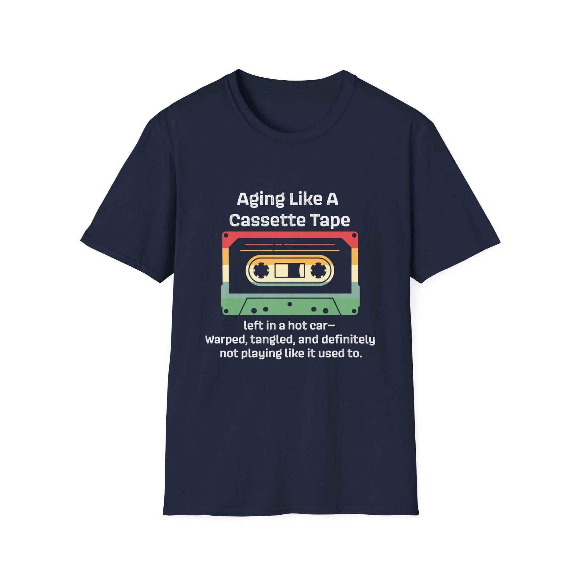 Nostalgic 90s T-Shirt, Aging Like A Cassette Tape Tee, Retro Music Lover Gift, Funny Unisex Shirt, Vintage Style Apparel, Great for
