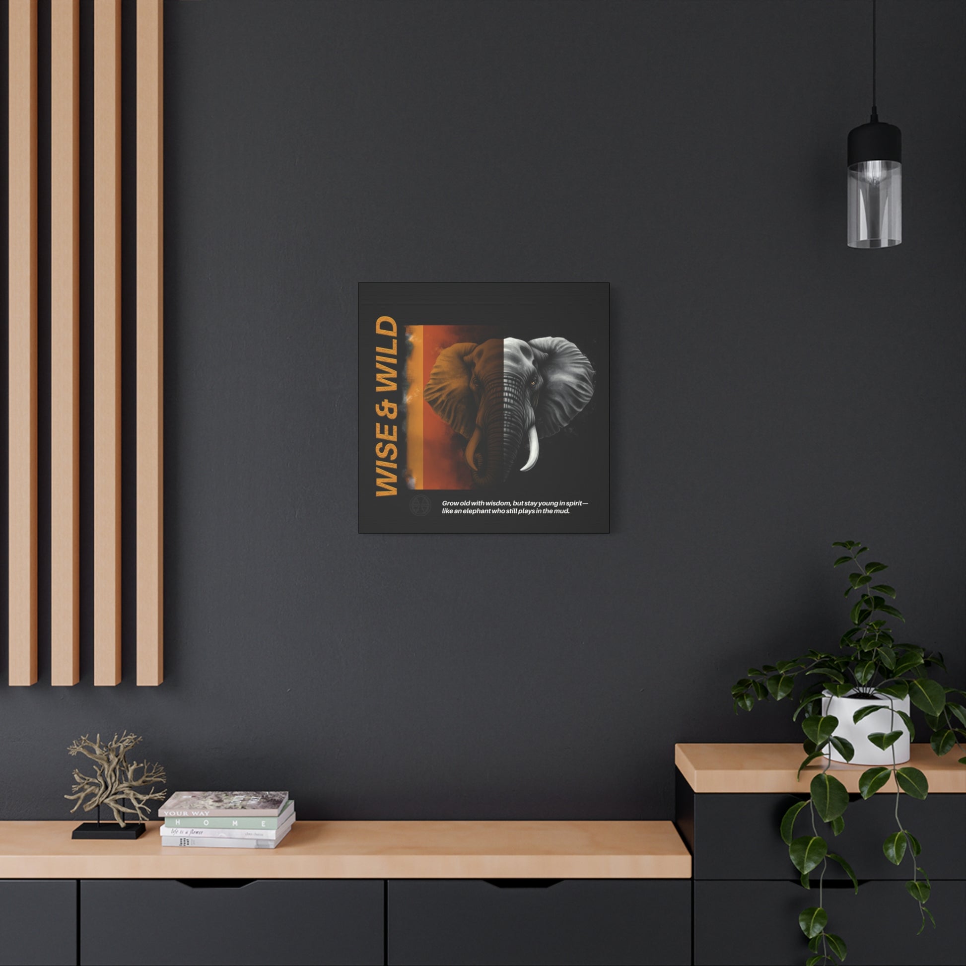 Canvas Art, Elephant Art Canvas | Wise & Wild Wall Decor | Animal Lover Gift