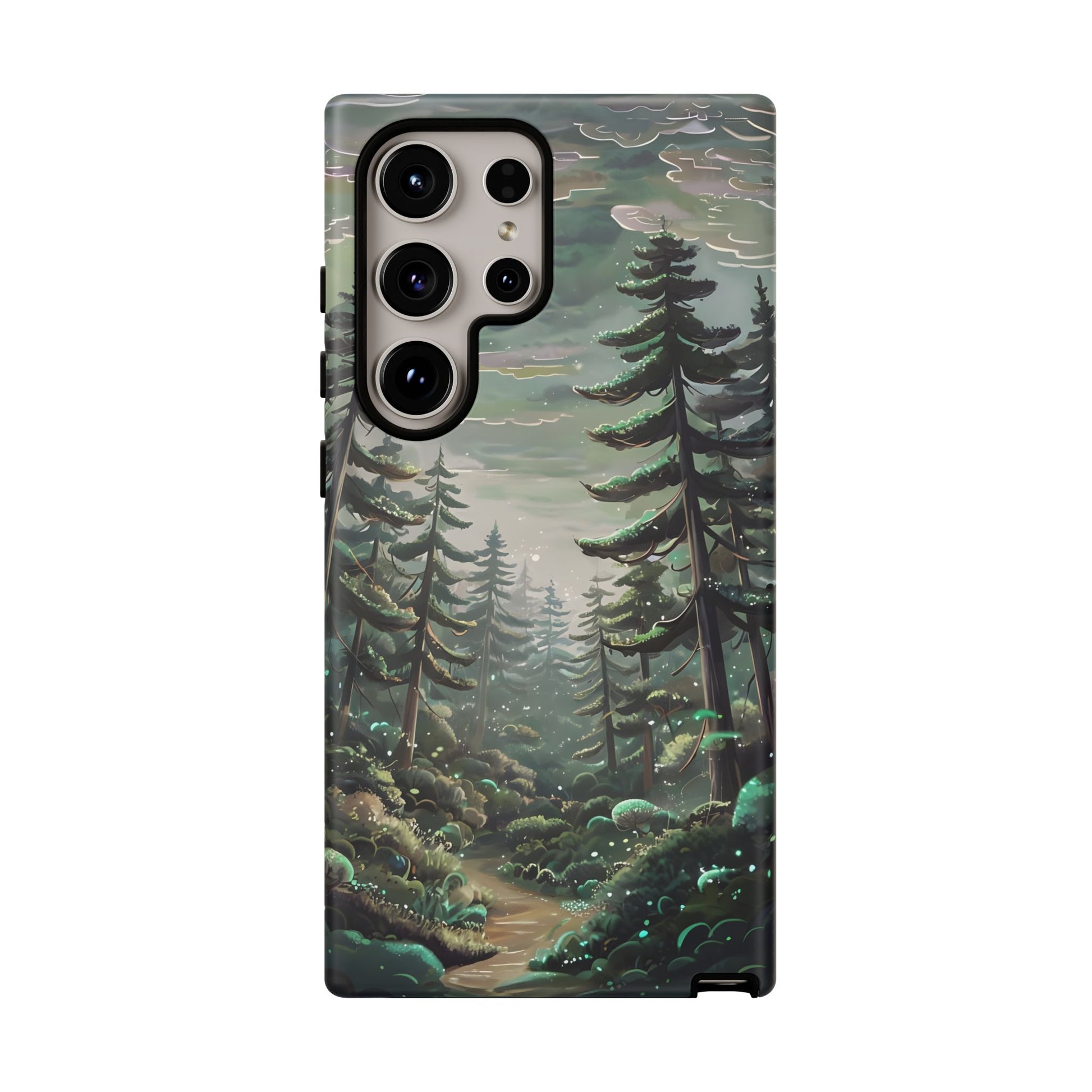 Phone Case, Whimsical Anime Forest Illustration Brimming With Enchantment, Tough Protective Cover, Unique Gift, Trendy