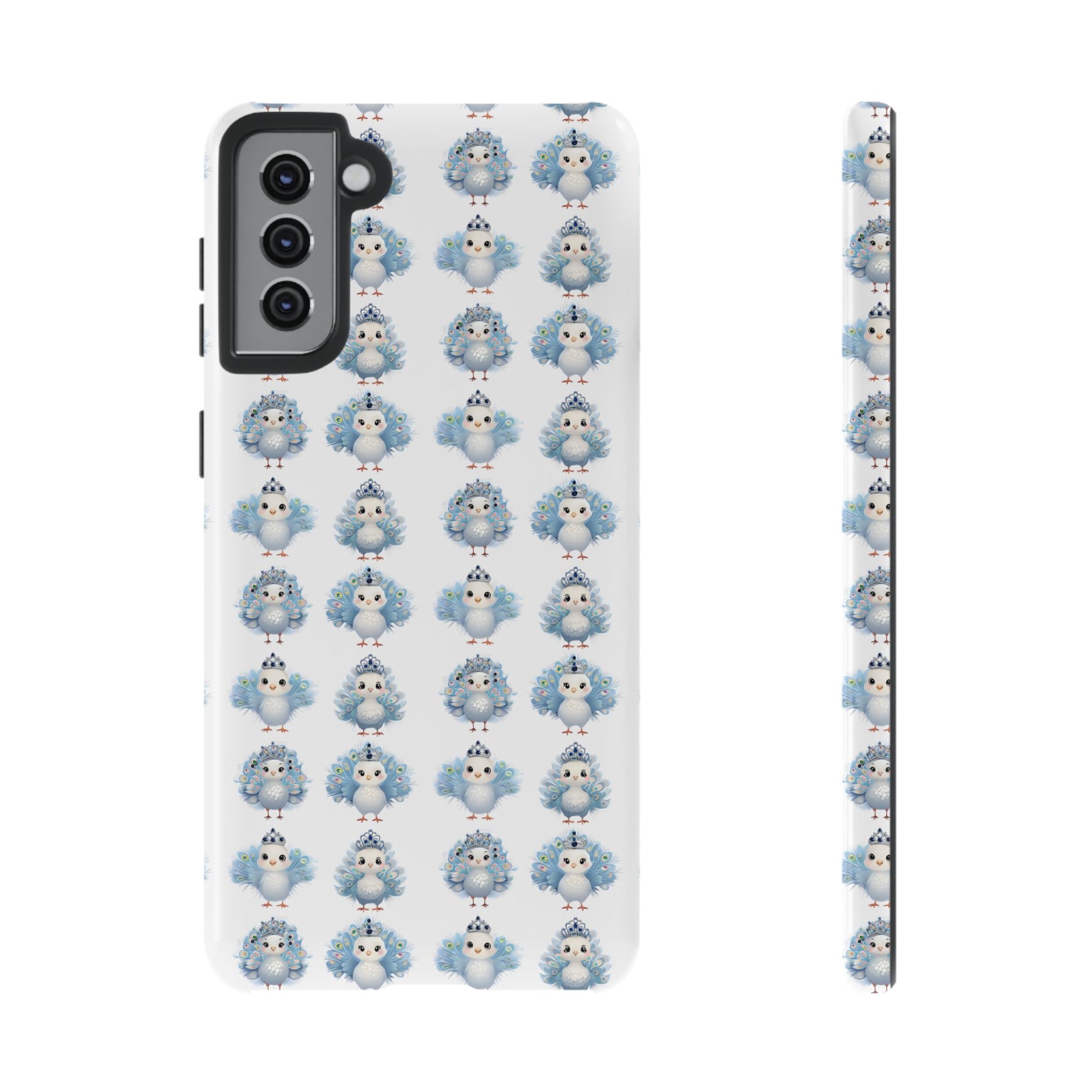 Tough Cases, Peacock Phone Covers, Animal Lover Gift, Cute Bird Accessories, Tiara Design, Protective Shell