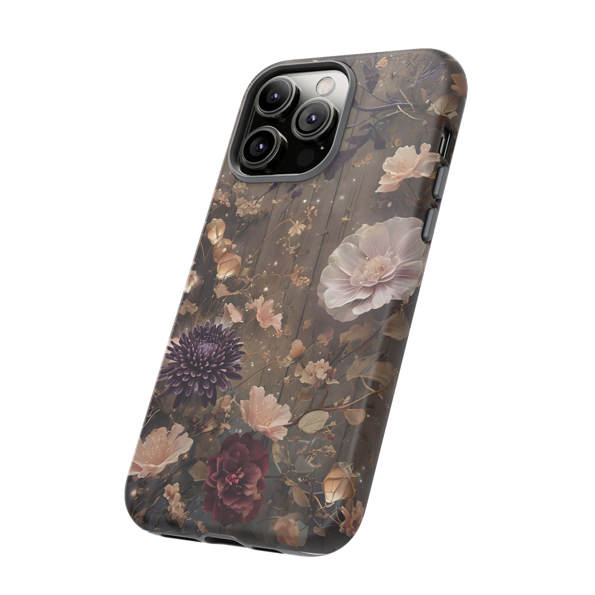 Tough Cases, Enchanting Floral Pattern - Floral Phone Case, Protective Phone Cover, Botanical Design, Flower Print, Tough Shell for Device