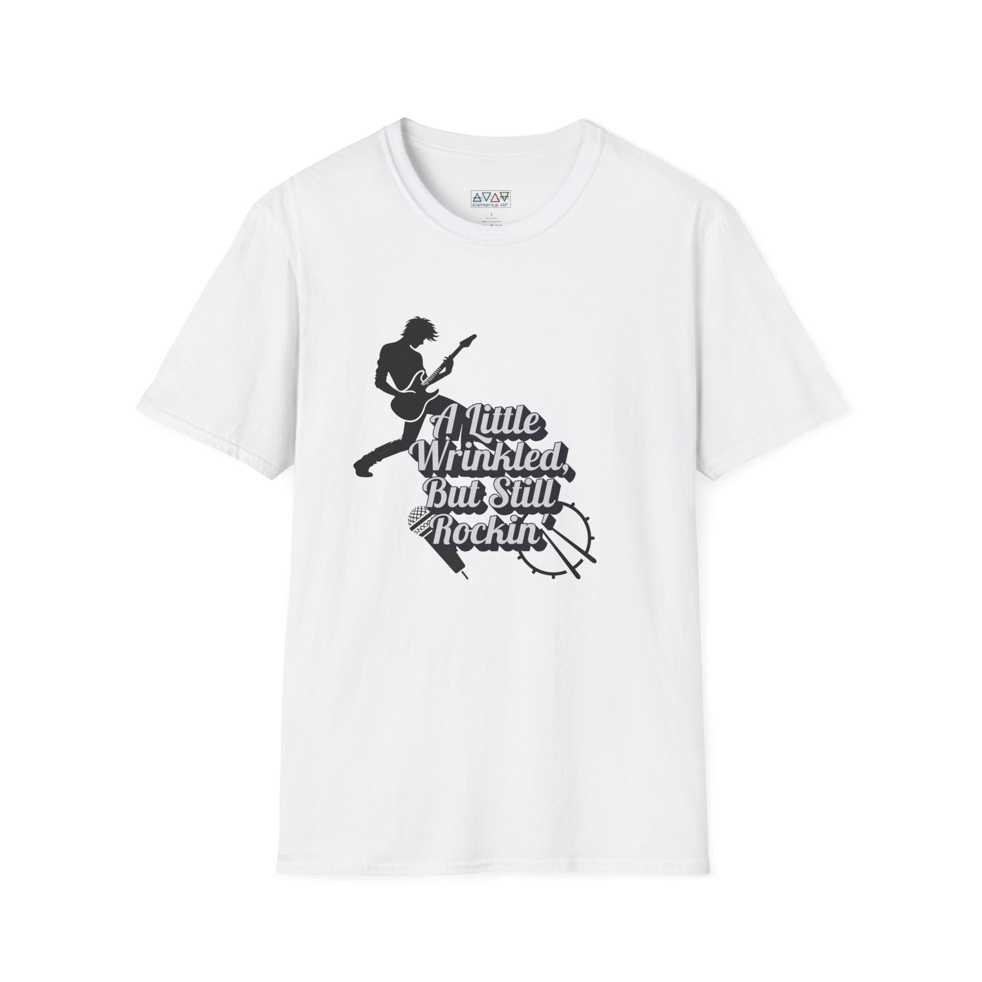 Rockin' Wrinkles T-Shirt for Music Lovers, Music Tees, Gift for Musicians, Casual Wear, Concert Wear, Vintage Style