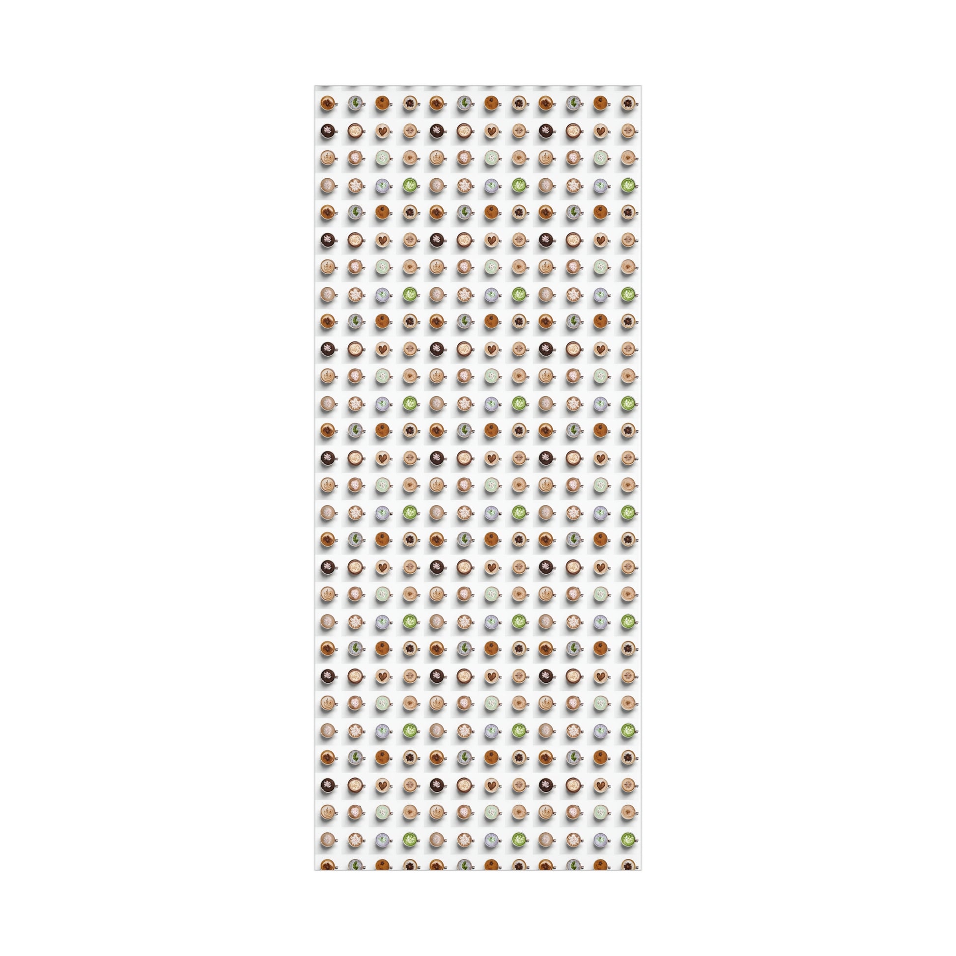 Wrapping Paper, Colorful Lattes On White Background - Gift Wrap Rolls, Eco-Friendly Gift Wrap, Holiday