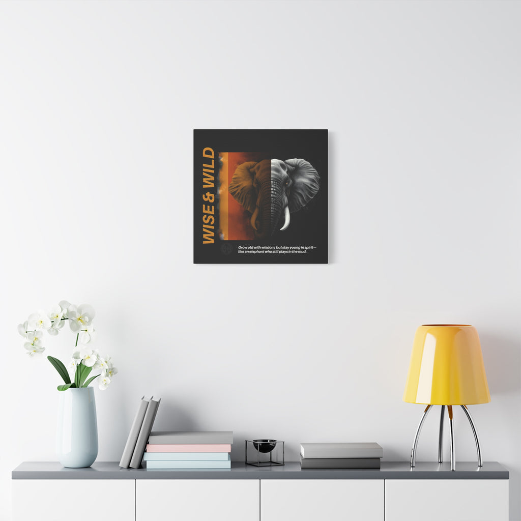 Canvas Art, Elephant Art Canvas | Wise & Wild Wall Decor | Animal Lover Gift
