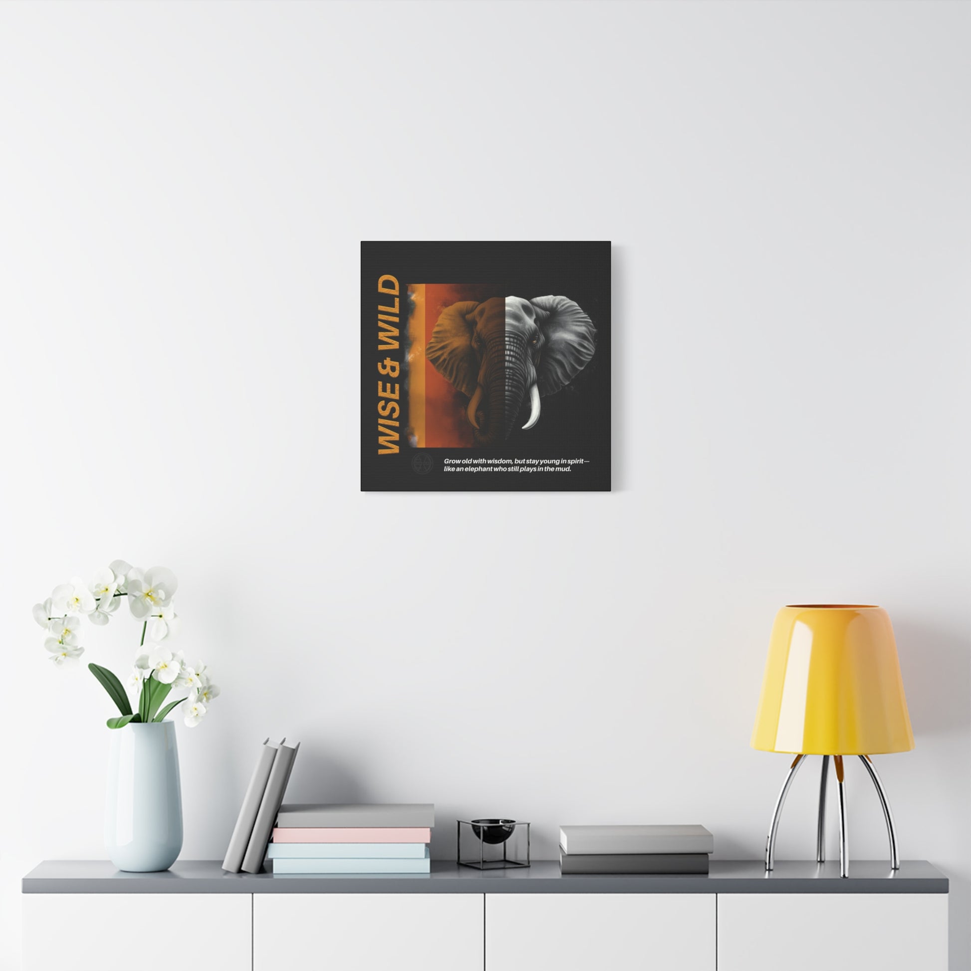 Canvas Art, Elephant Art Canvas | Wise & Wild Wall Decor | Animal Lover Gift