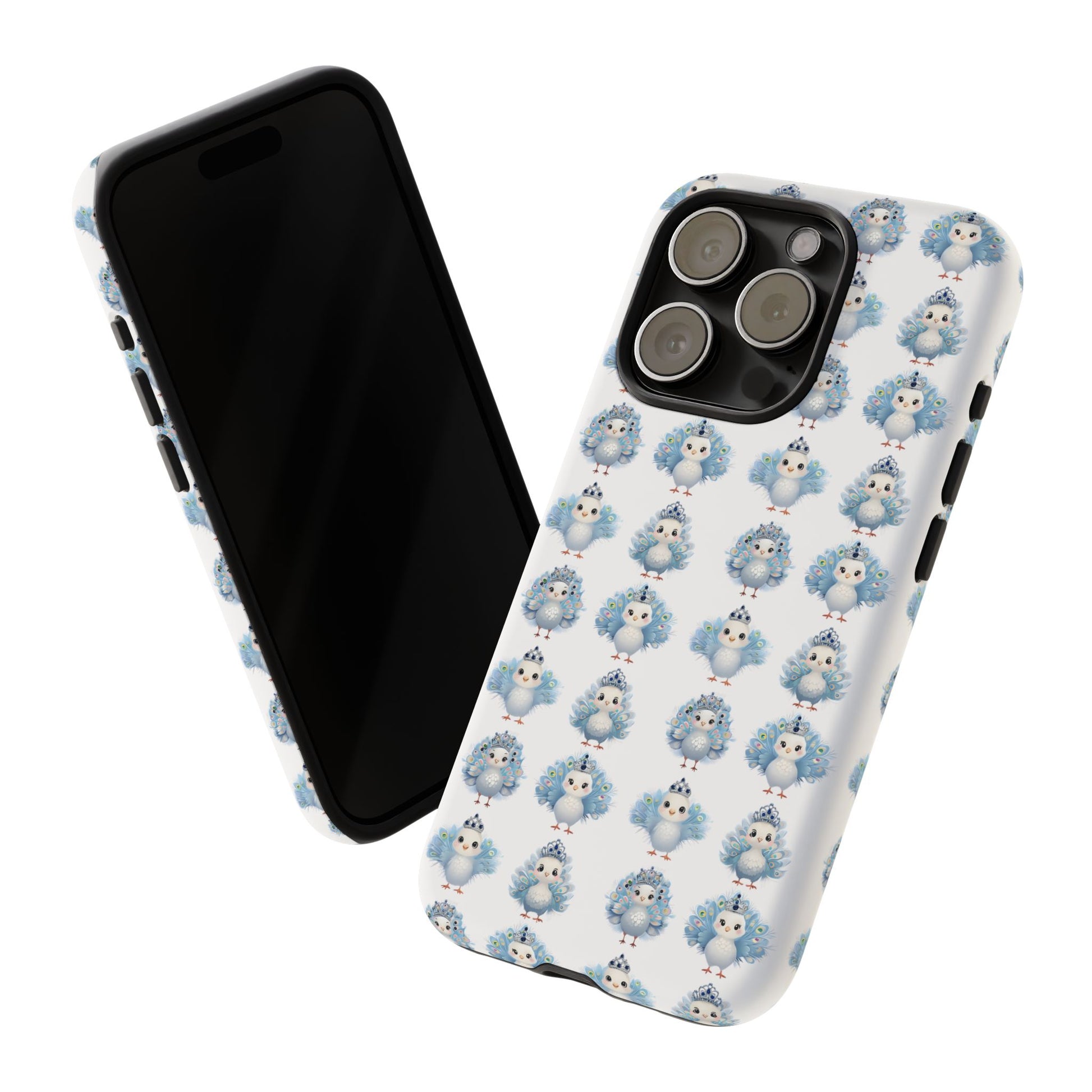 Tough Cases, Peacock Phone Covers, Animal Lover Gift, Cute Bird Accessories, Tiara Design, Protective Shell