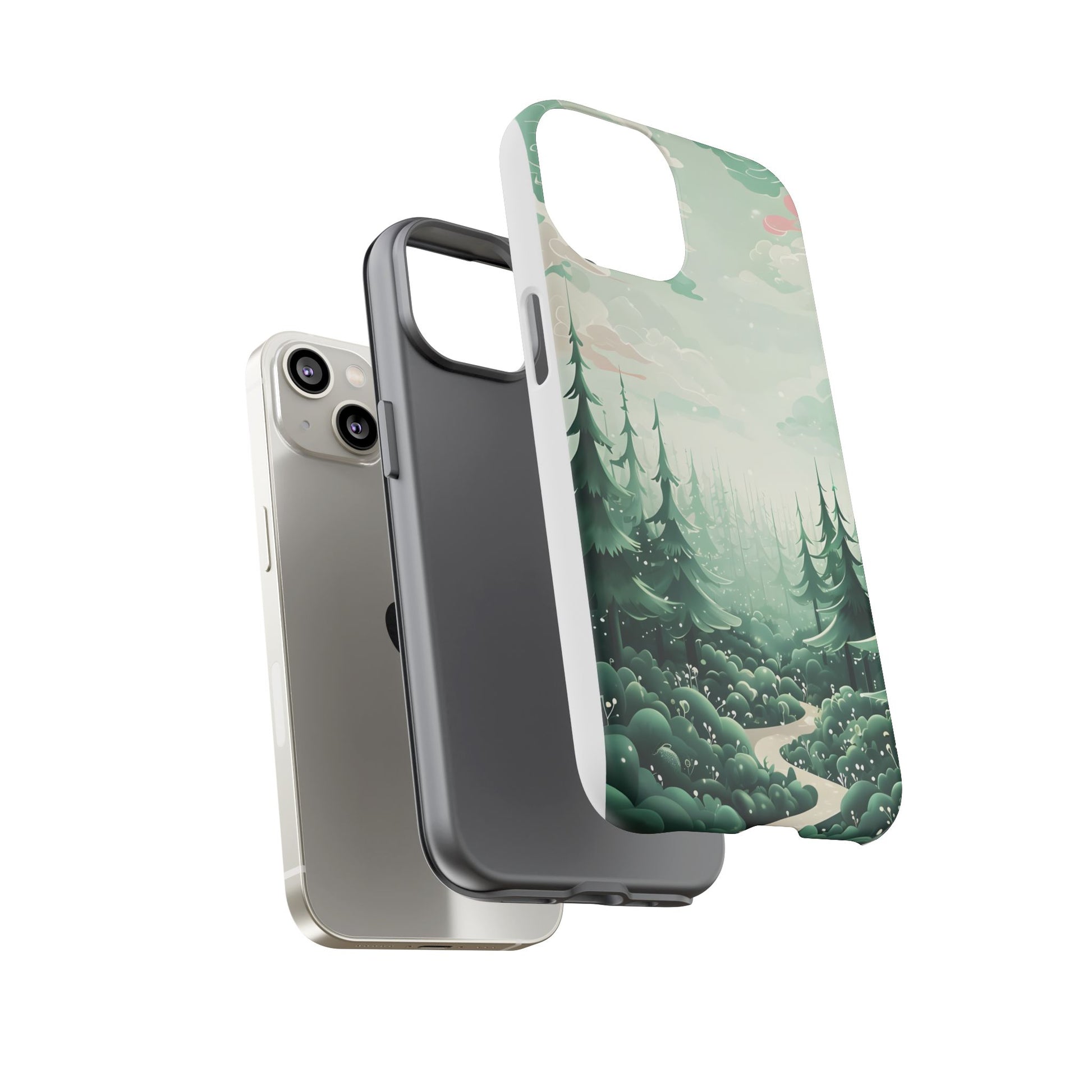 Phone Case, Tough Cover, Whimsical Enchanted Forest, Protective Phone Accessories, Forest Theme Phone Skin