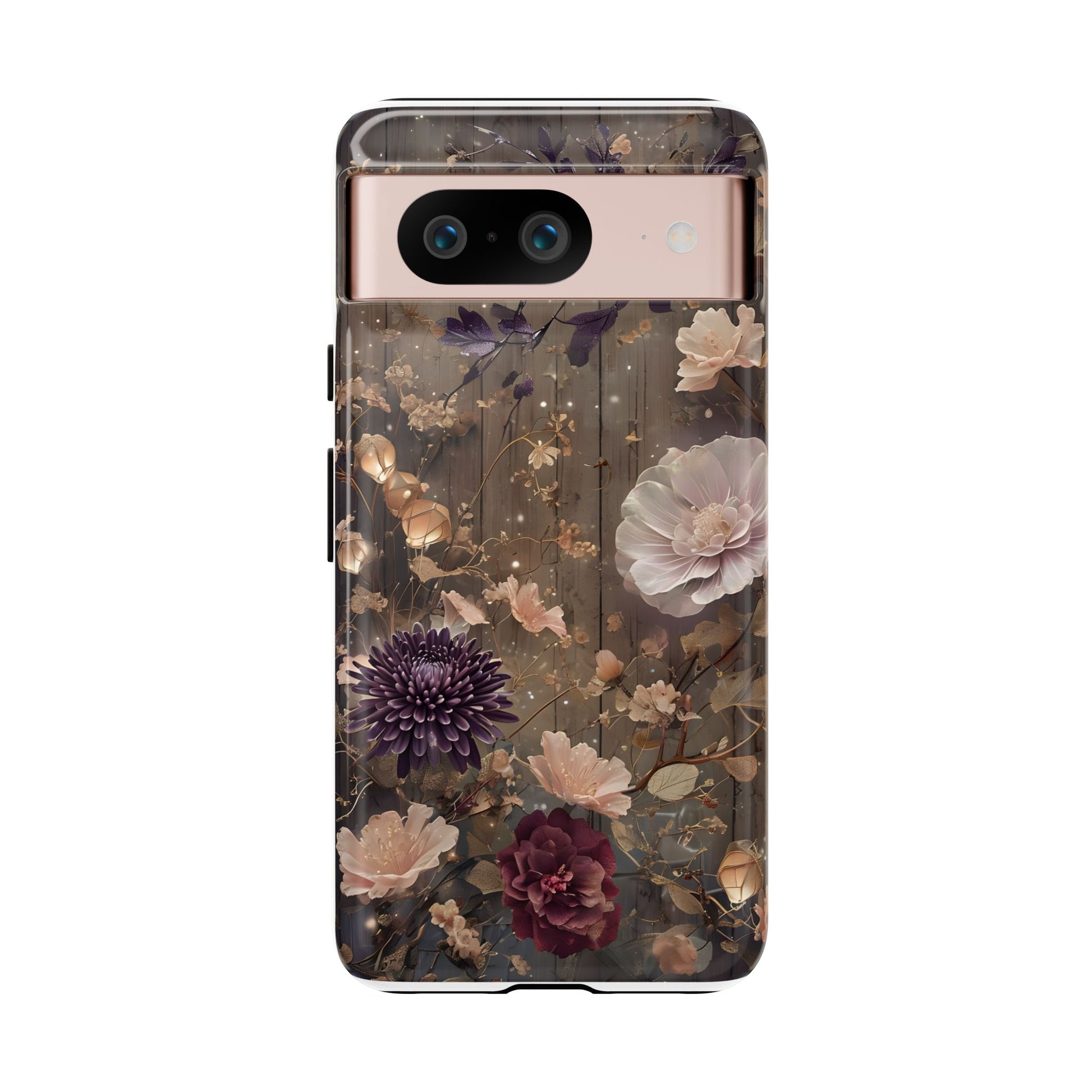 Tough Cases, Enchanting Floral Pattern - Floral Phone Case, Protective Phone Cover, Botanical Design, Flower Print, Tough Shell for Device